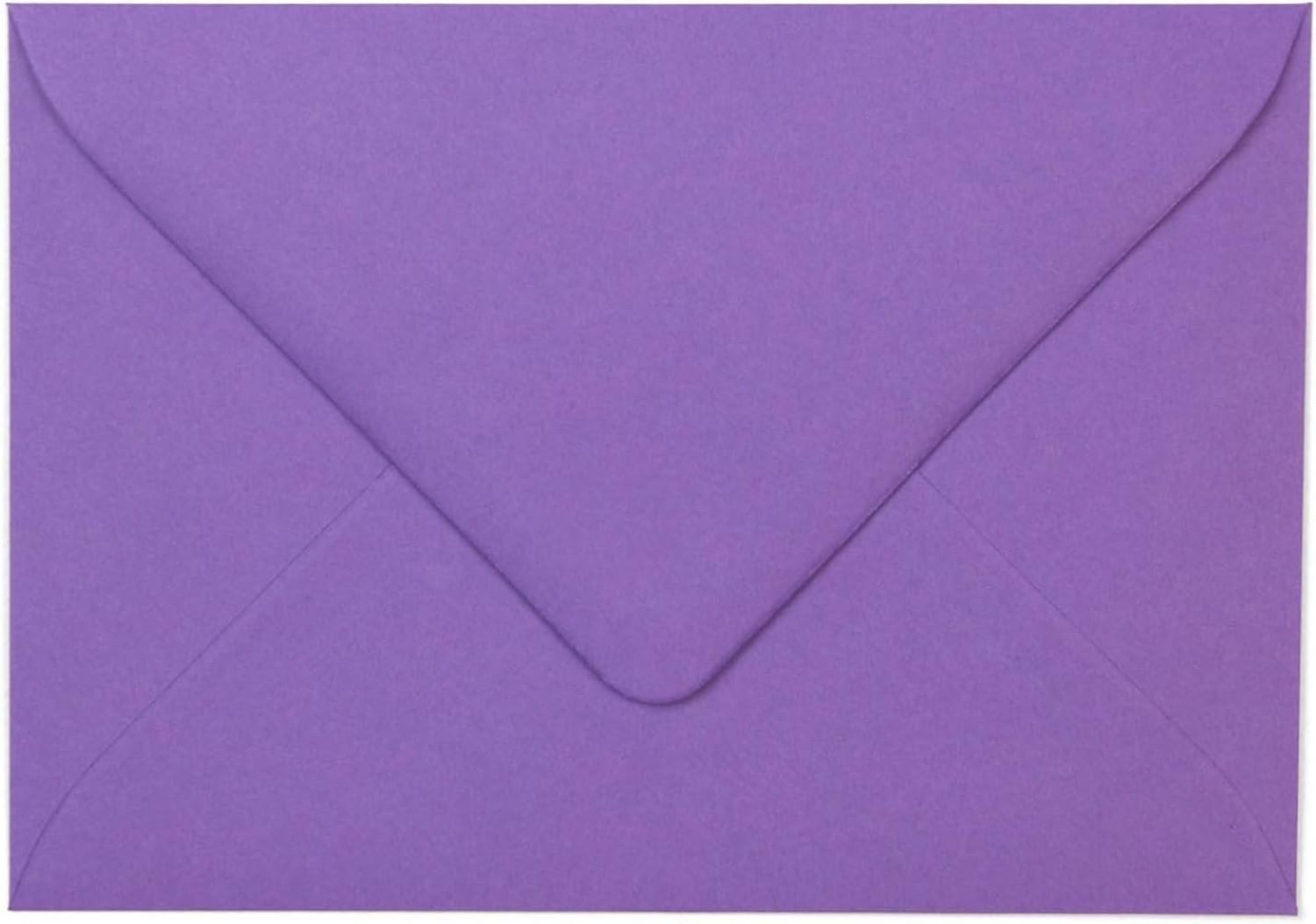 Briefumschläge24Plus Briefumschlag 25 Mini 5,0 x 7,0 cm Briefumschläge Mini größe Lila, 50 x 70 mm Briefumschläge Mini Recyceltes Material