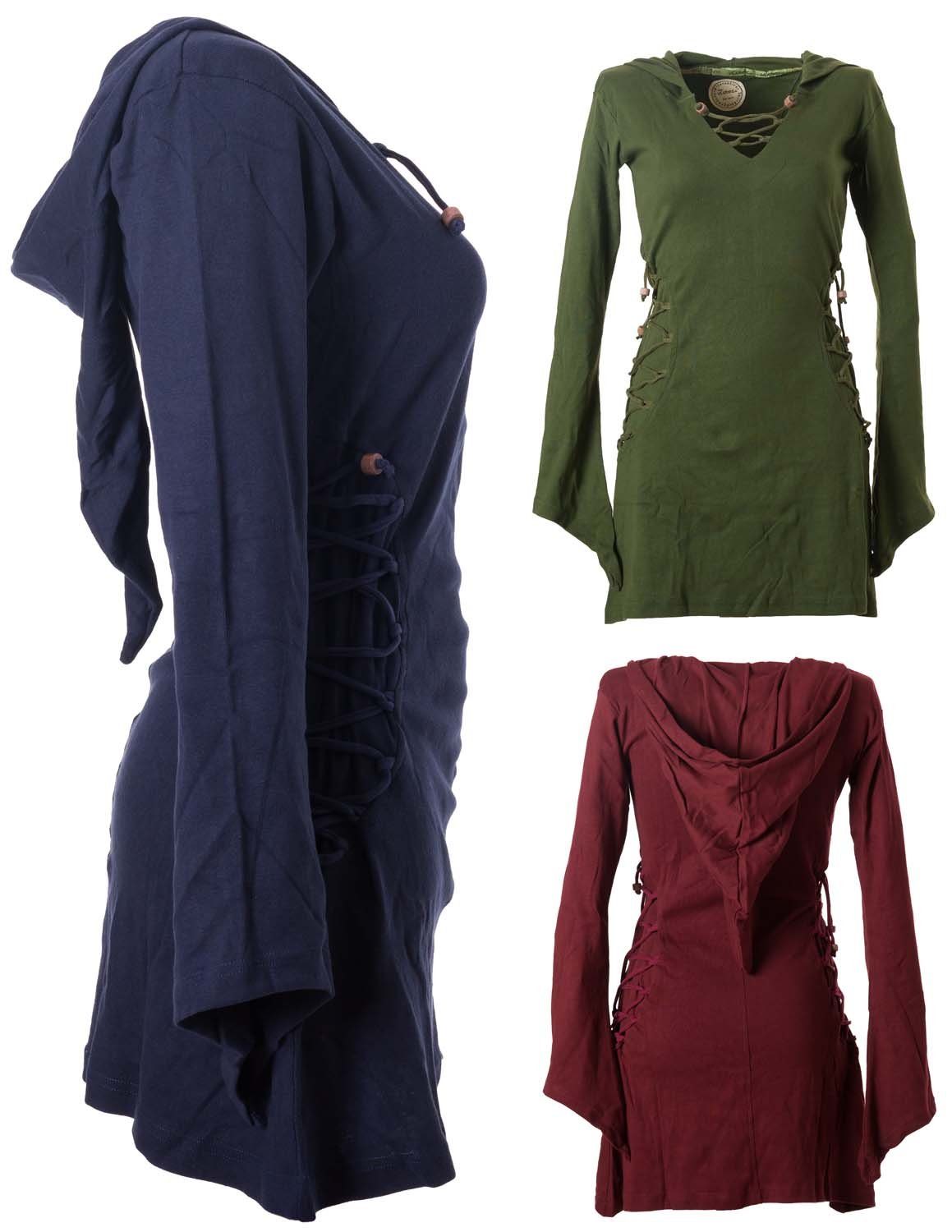 Vishes Zipfelkleid Elfenkleid mit Zipfelkapuze Bändern günstig online kaufen
