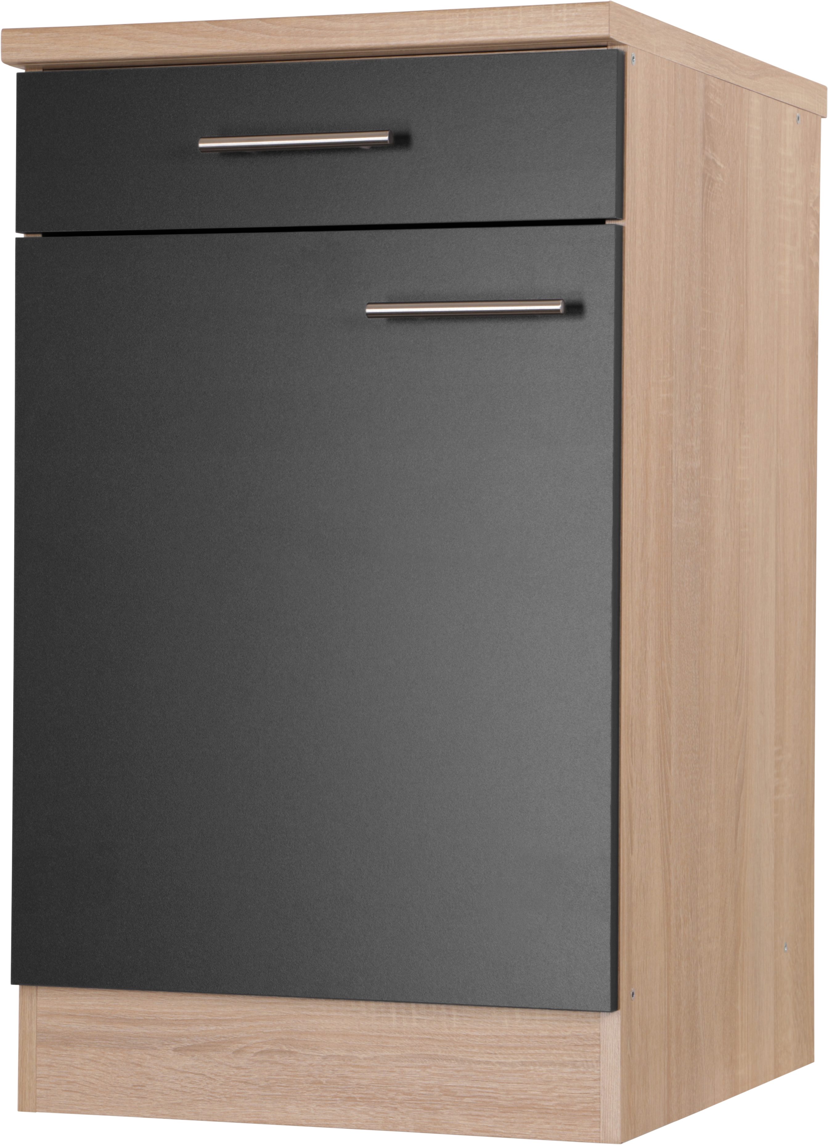 RESPEKTA Unterschrank Merle Breite 50 cm, Soft-Close, Griffe aus Metall, 85 cm Arbeitshöhe