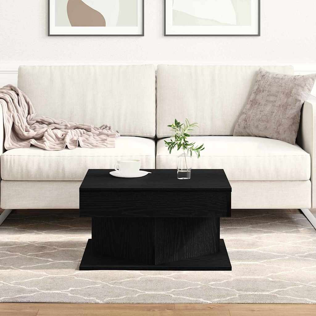 furnicato Couchtisch Moderner 57x57x30 cm in Schwarz Eichen-Optik aus (1-St), Abriebfester Wohnzimmertisch mit stabiler Bauweise für das Wohnzimmer