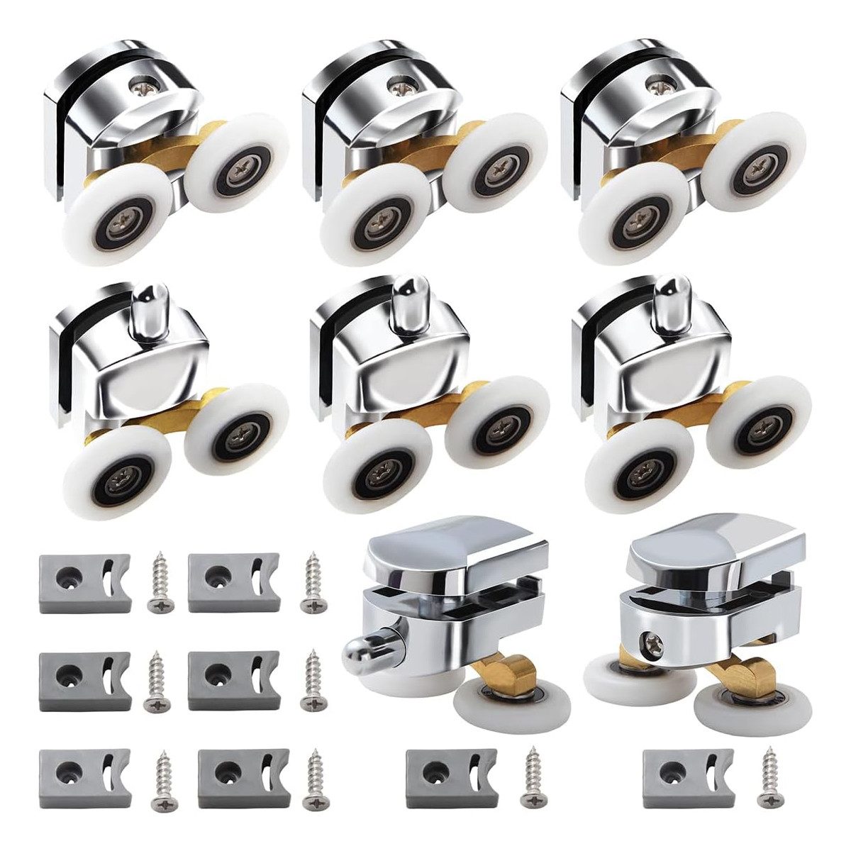 Auledio Möbelrolle 8er Set Duschtürrollen, Rollbefestigungen für Schiebetür günstig online kaufen