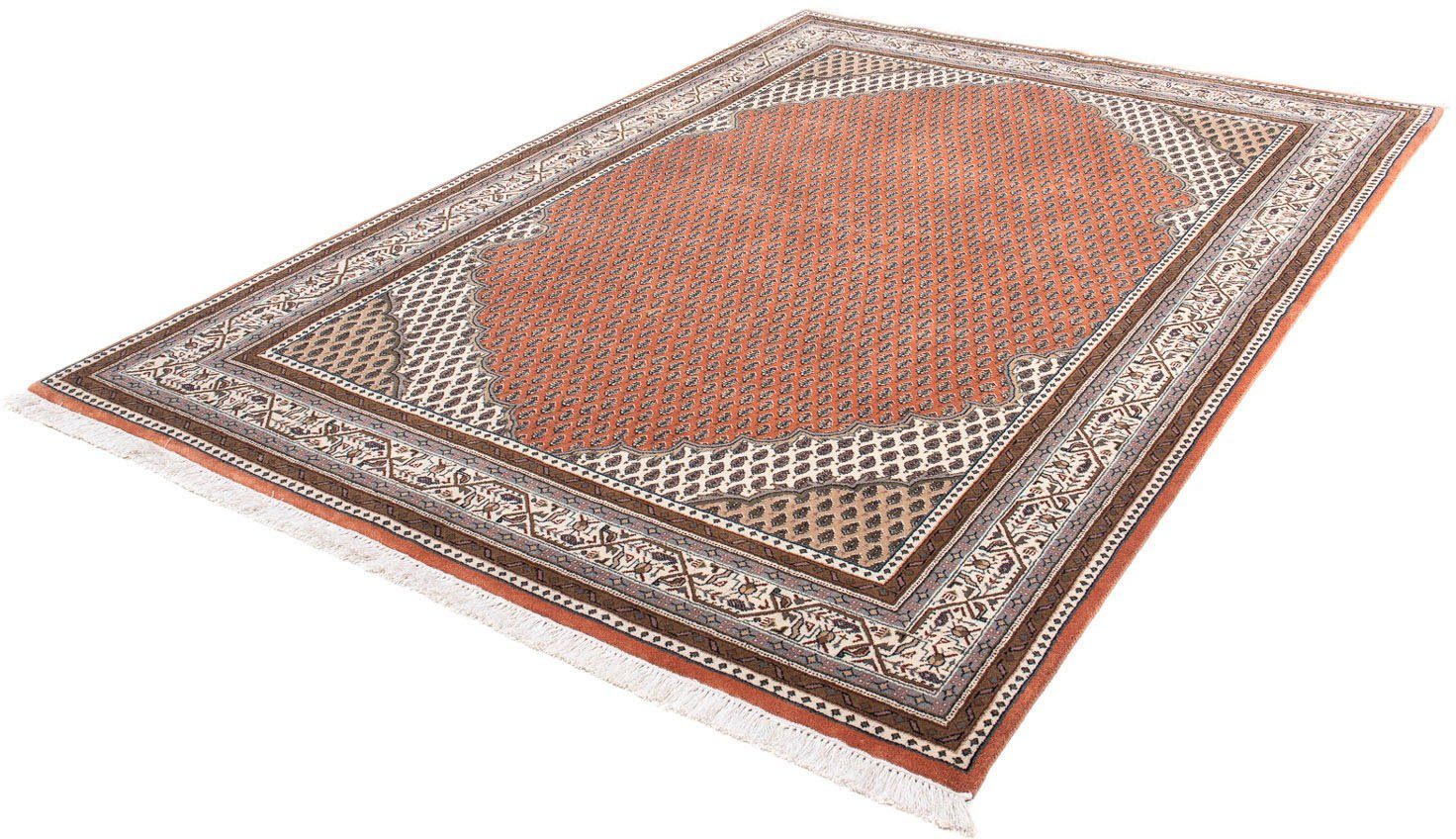 Orientteppich Perser - Täbriz - 243 x 171 cm - hellrot, morgenland, rechteckig, Höhe: 10 mm, Wohnzimmer, Handgeknüpft, Einzelstück mit Zertifikat