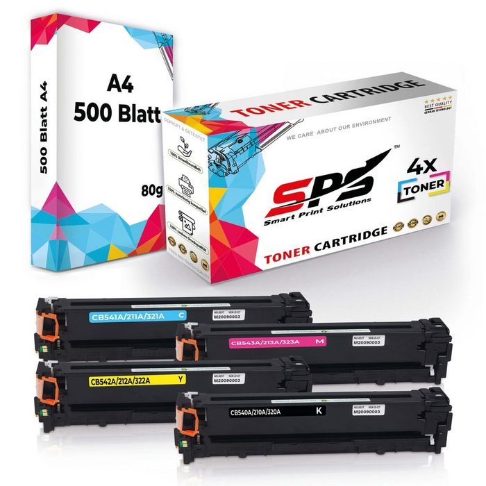 SPS Tonerkartusche Druckerpapier A4 + 4x Multipack Set Kompatibel (5er Pack 4x Toner 1x A4 Druckerpapier)