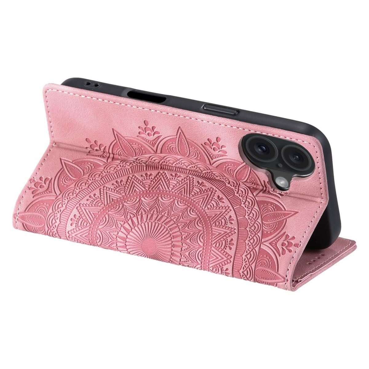 CoverKingz Handyhülle Hülle für Apple iPhone 16 Handyhülle Flip Case Cover Tasche Etui, Mandala – Bild 5 von 5