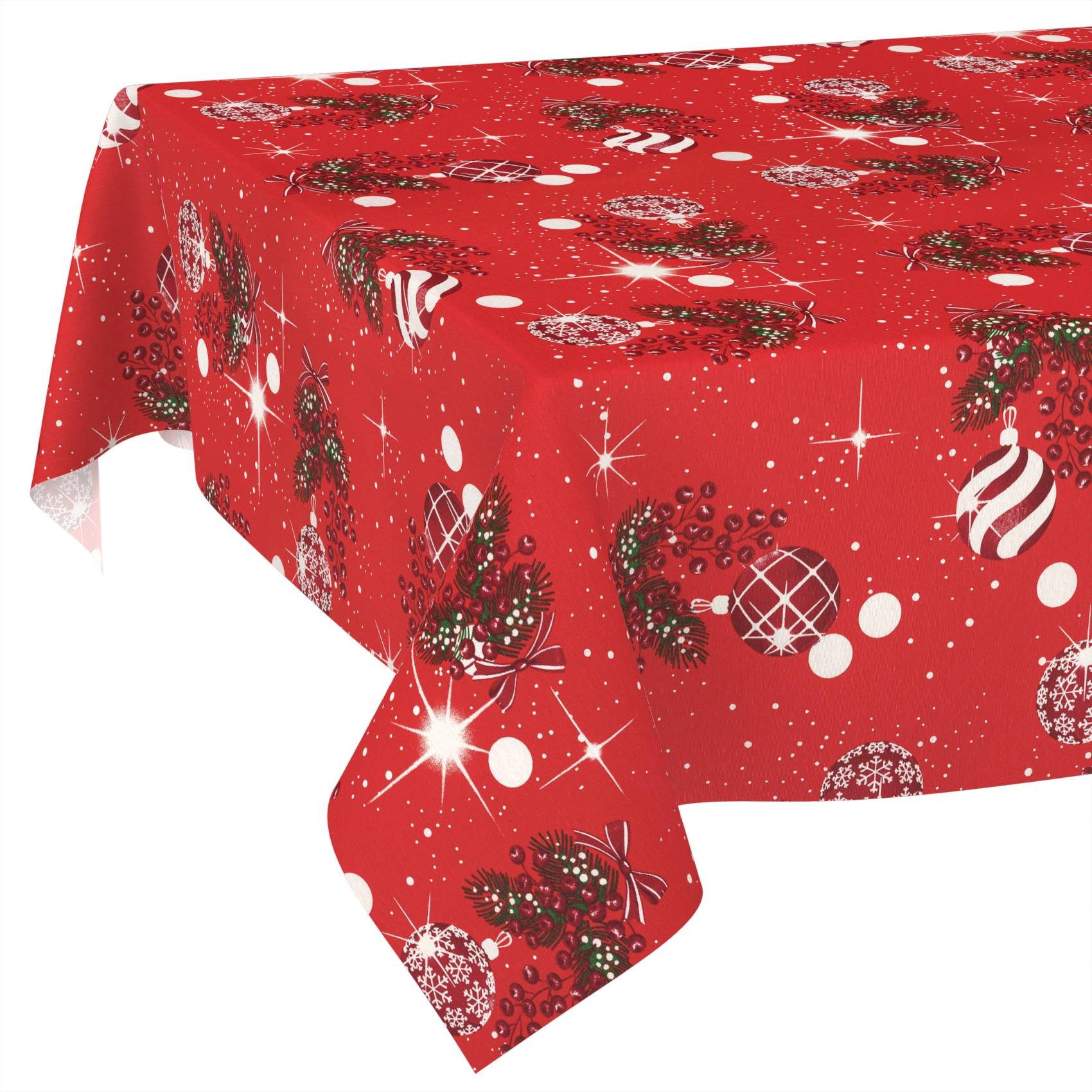 ANRO Tischdecke Weihnachten abwaschbare Weihnachtstischdecke (Einzelstück günstig online kaufen