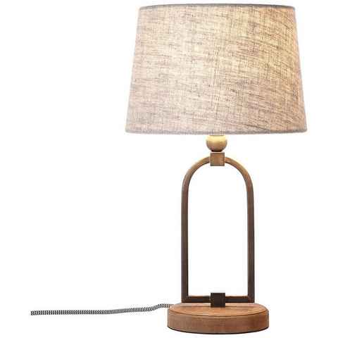 Brilliant Tischleuchte Sora, Lampe Sora Tischleuchte 25cm beige 1x A60, E27, 40W, g.f. Normallamp