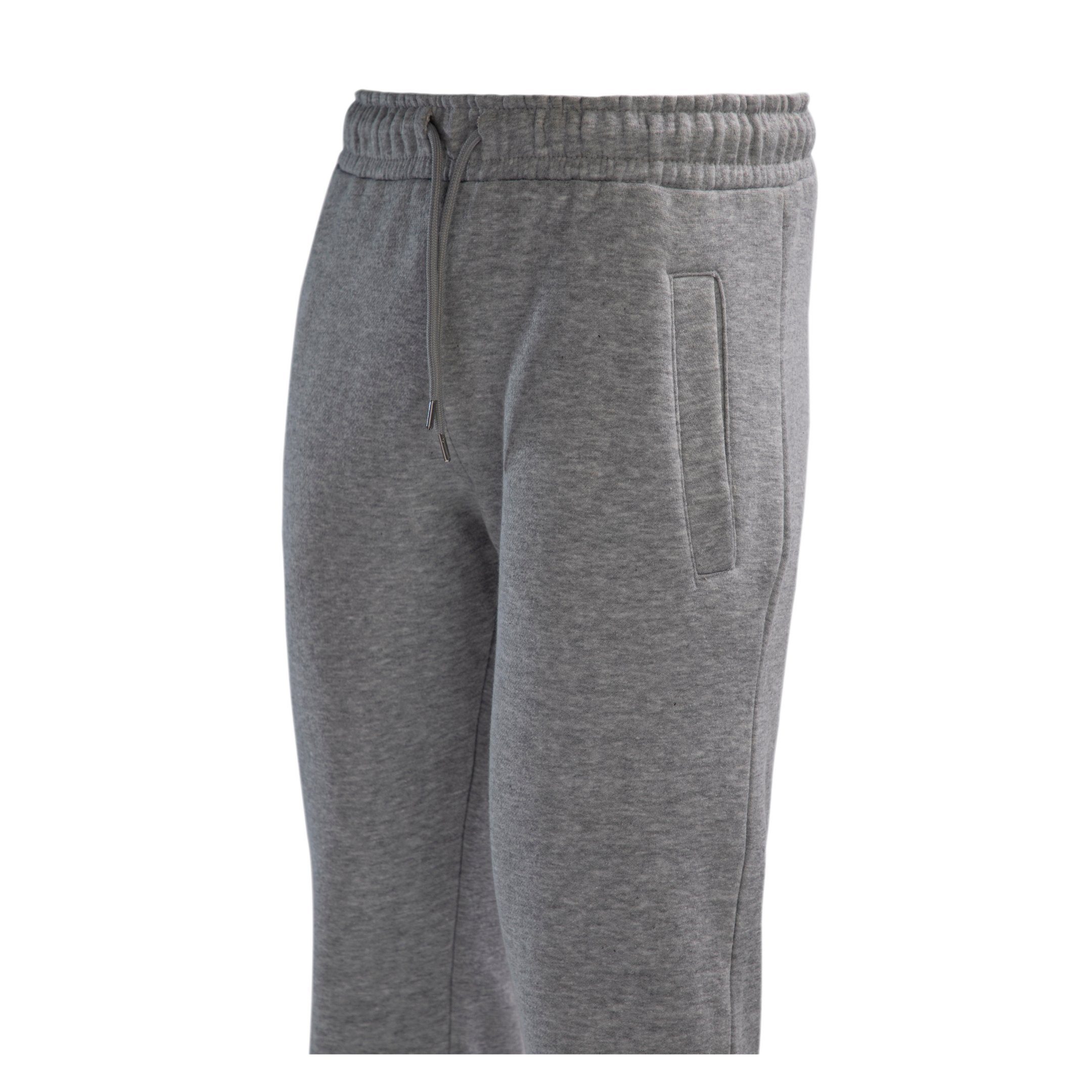 Hometex Premium Textiles Jogginghose & Polyester, Polyester aus Freizeithose, Silber, Jogginghose 55% 45% Unisex & mit Basic Sporthose Baumwolle Trainingshose, Baumwolle Ideal als Bündchen, Jogger