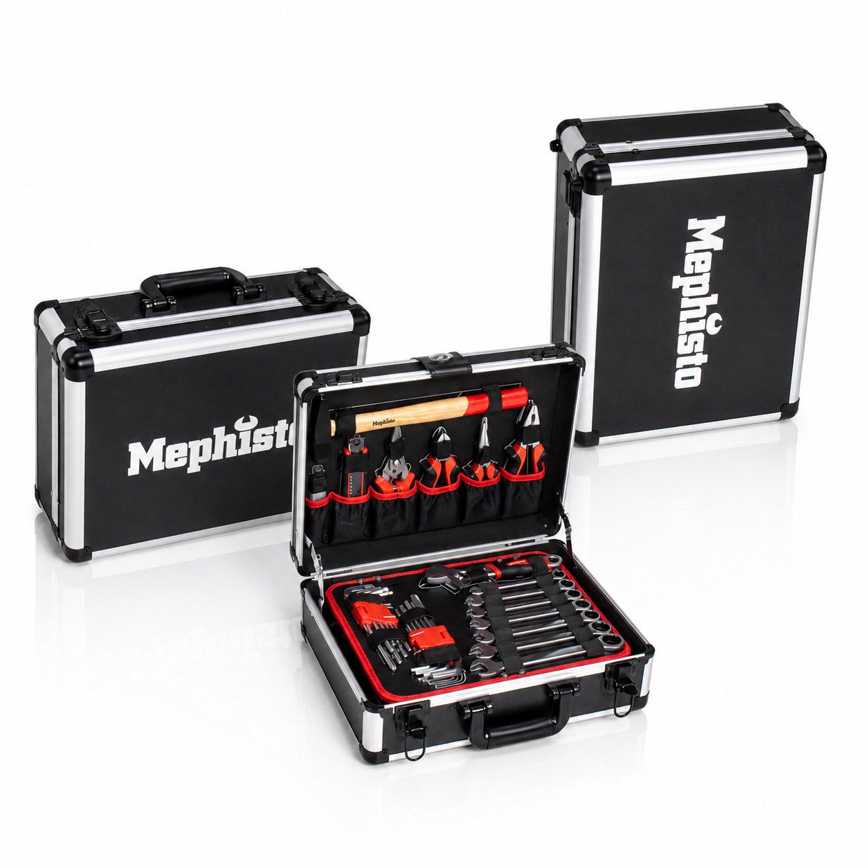 Mephisto-Tools Werkzeugset, (fertig montiert und bestückt), Werkzeug ist aus hochwertigem Chrom Vanadium Stahl