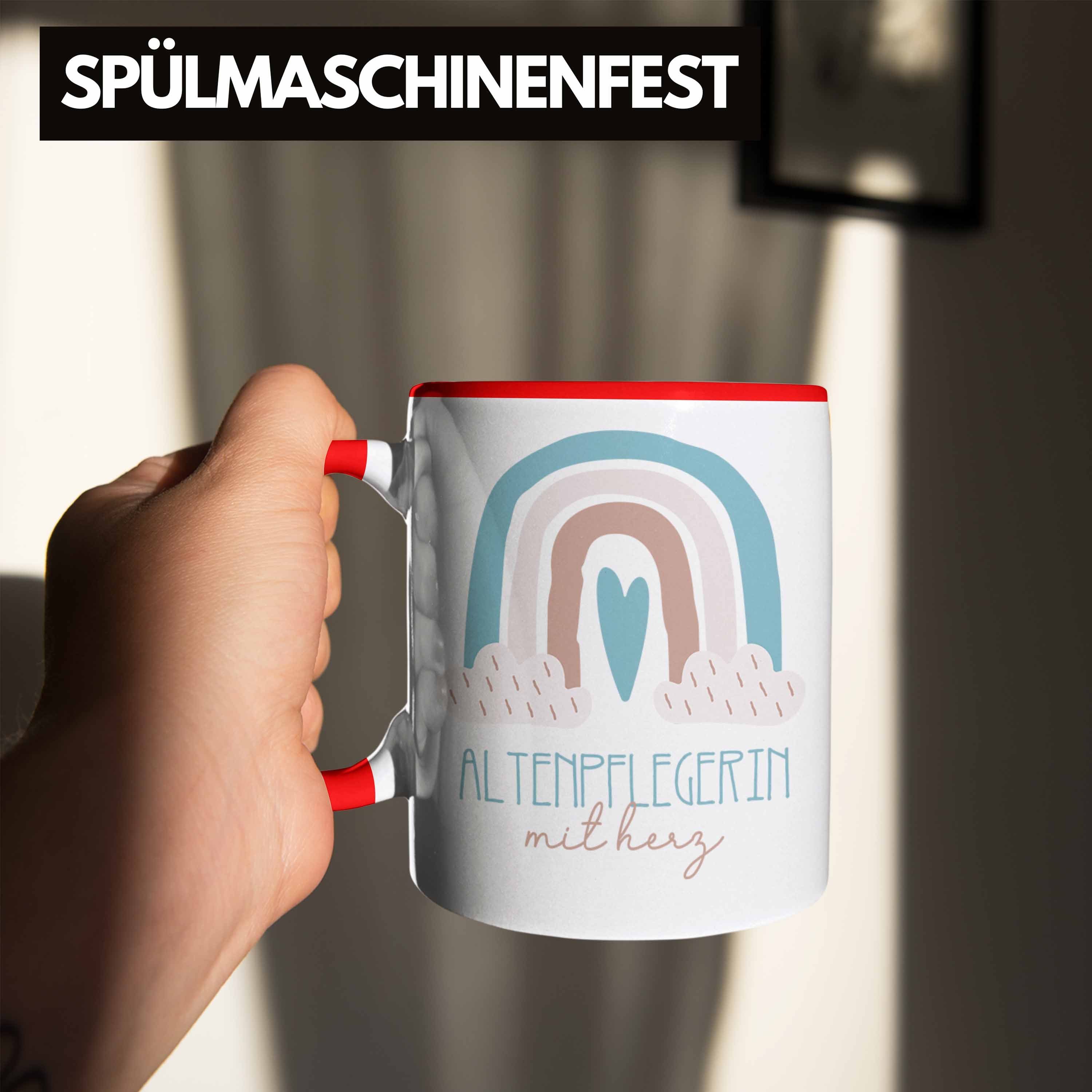 Kaffeetassse Altenpflege für Tasse Rot Tasse Altenp Geschenk Trendation Danke Geschenkidee