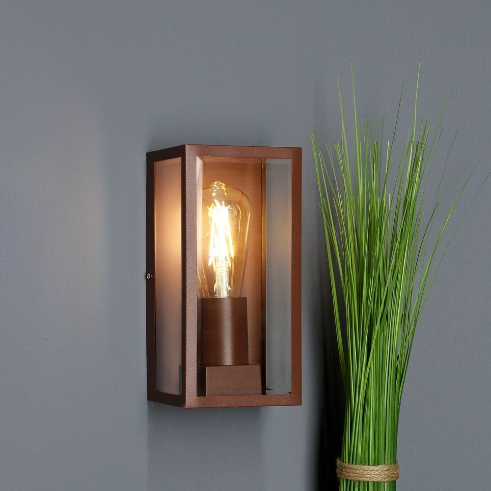 in Aussenwandleuchte, Mondrian E27 Aussenlampe, Nein, click-licht Leuchtmittel IP44, Wandleuchte Angabe, keine Bronze enthalten: Deckenleuchte warmweiss, Outdoor-Leuchte