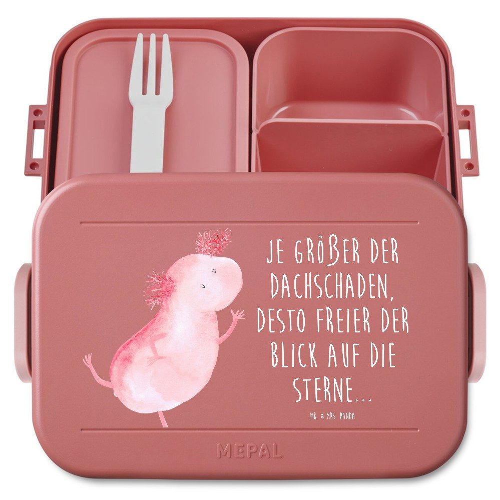 Mr. & Mrs. Panda Butterdose Axolotl Tanzen Motiv, Polypropylen lebensmittelecht, (Packung), gut Gelaunt Verrückt Snackbox