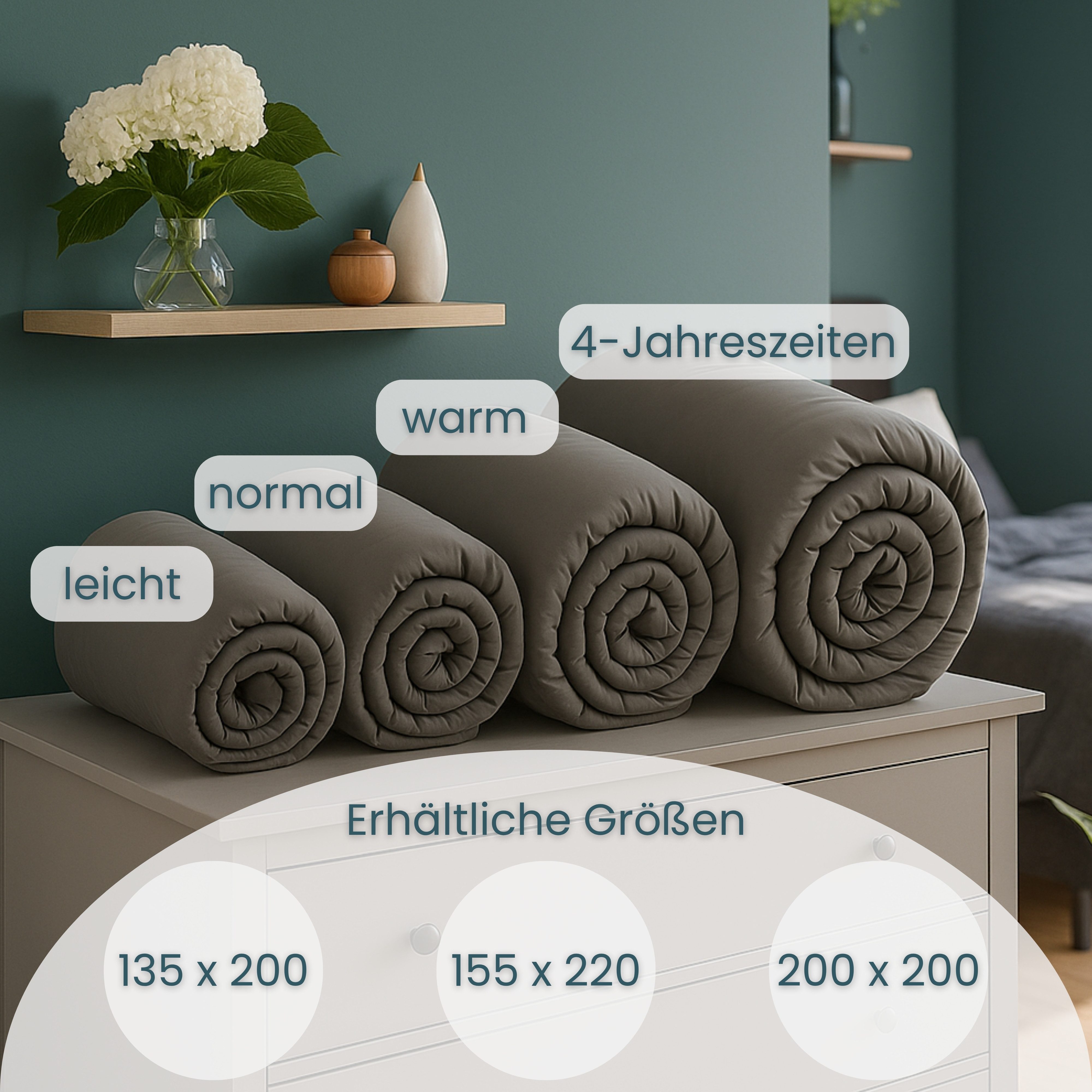OTTO home Microfaserbettdecke + Microfaserkissen Clarra Spar Set, Decke + Kissen 135x200, 155x200 cm & weitere Größen, Set mit Kissen 40x80 cm, 80x80 cm, Sommer – Bild 5 von 5