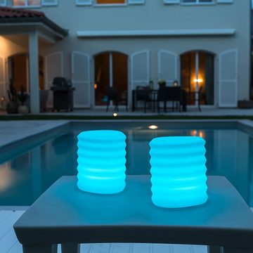 Licht-Trend Gartenleuchte Akku-Lampion aufhängbare LED-Designleuchte mit App-Steuerung Weiß