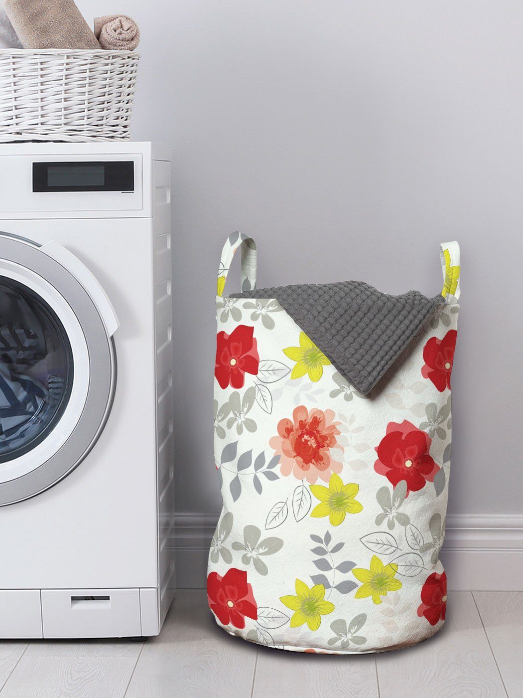 Griffen für der mit Schönheit Kordelzugverschluss Wäschekorb Wäschesäckchen Sommer-Blüten Waschsalons, Abakuhaus Frühling