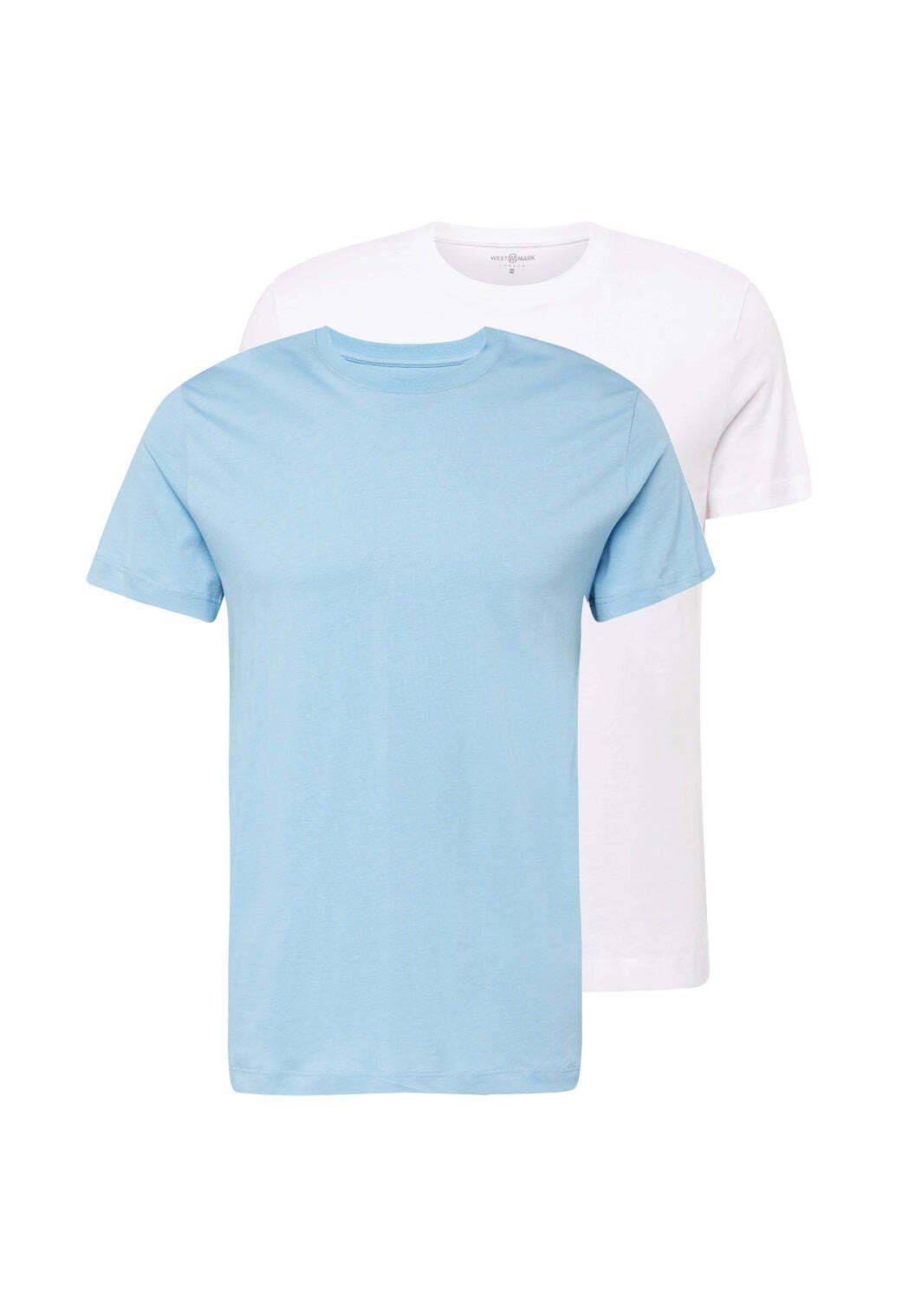 WESTMARK LONDON T-Shirt DANIEL O-NECK 2-PACK (1-tlg) Baby Blue, White