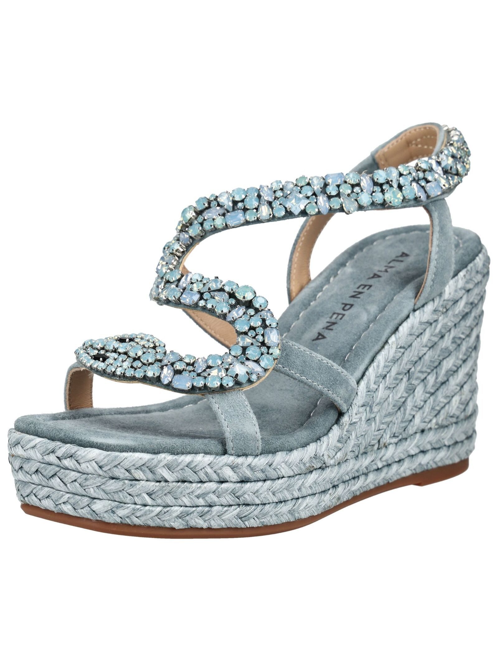 Alma en Pena ALMA EN PENA Sandalen Veloursleder/Textil Keilsandalette