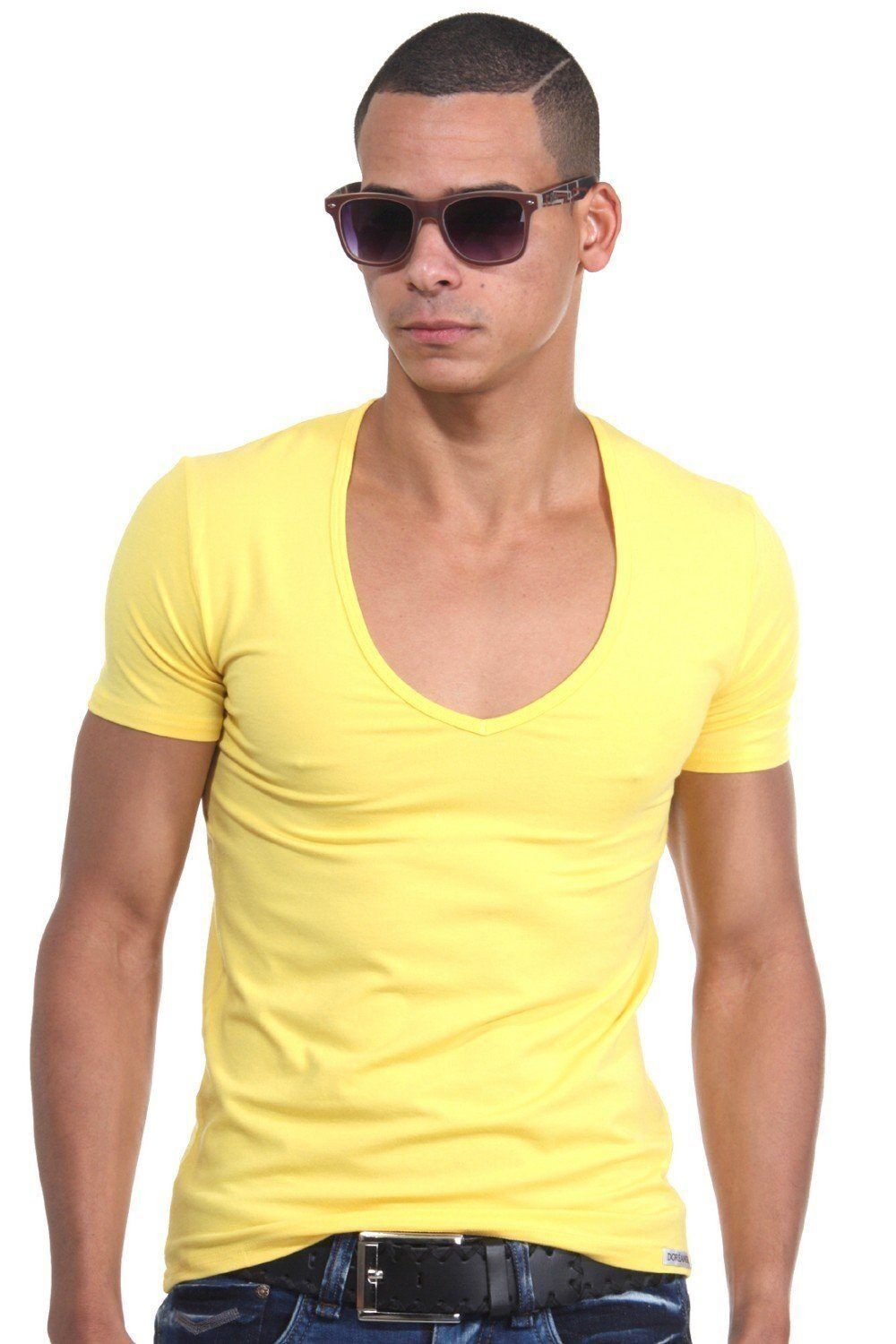 DOREANSE V-Shirt Herren Slim Fit T-Shirt günstig online kaufen