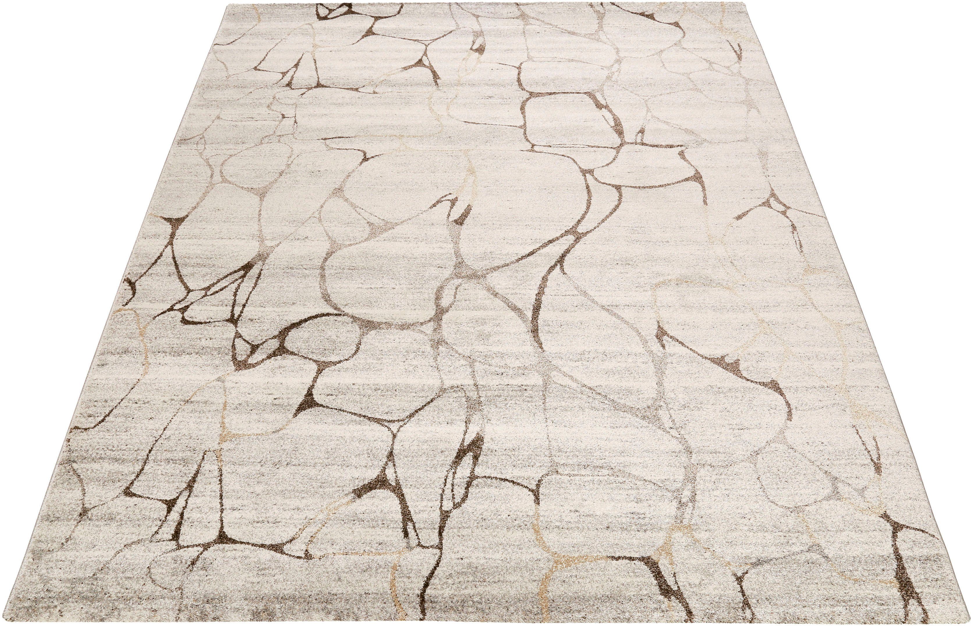 Wecon home Teppich Solo Fields, rechteckig, Höhe: 10 mm, Kurzflor, Wohnzimmer