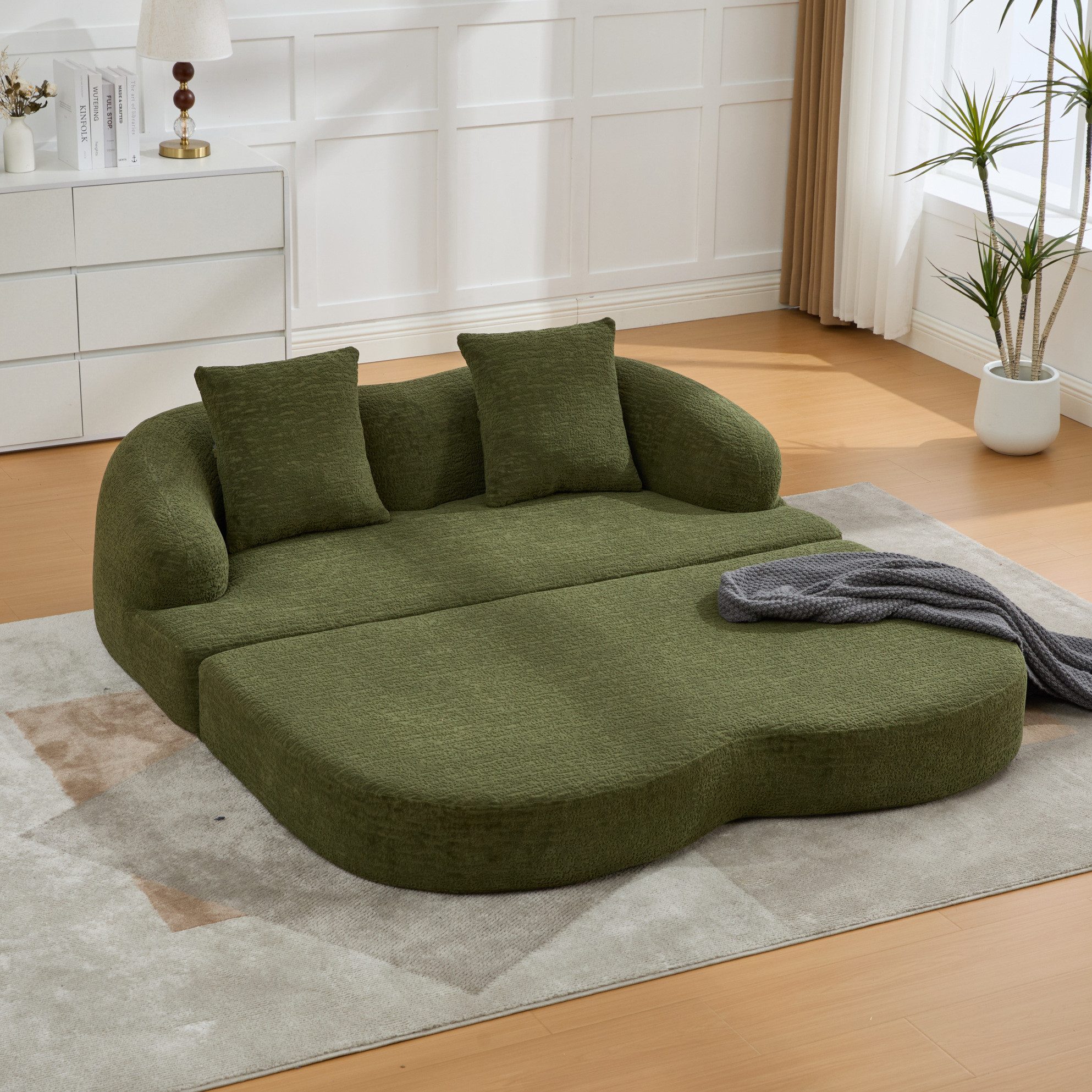 Sofa Vielseitiges 2-Personen Schnellsofa aus Chenille