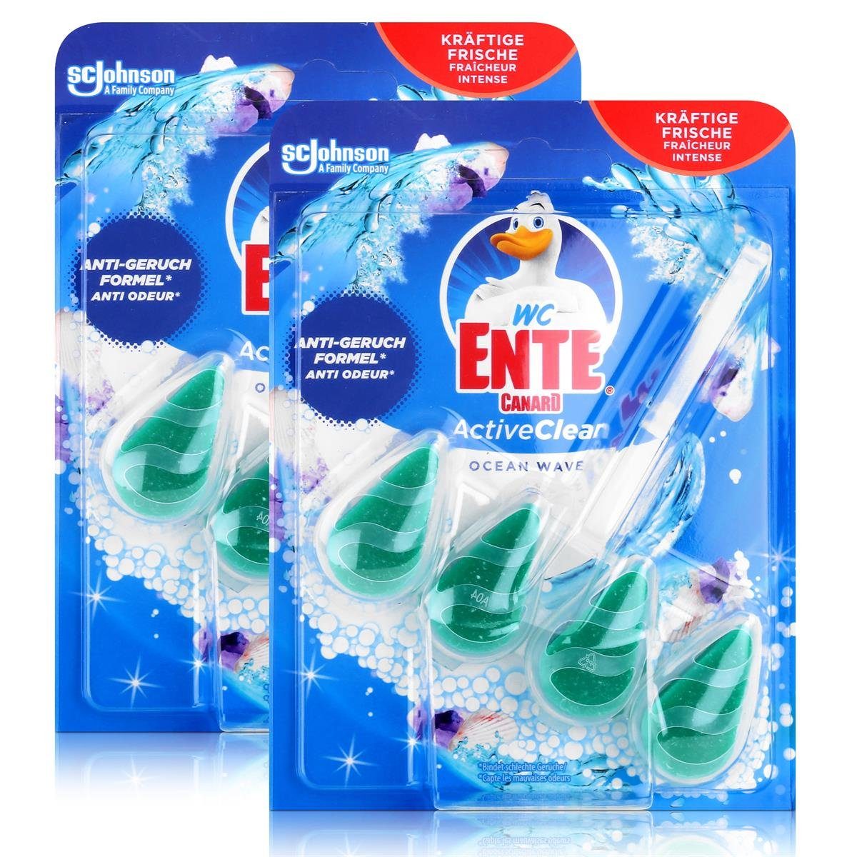 WC Ente ActiveClean Einhänger Ocean Wave 38,6g WC-Frische (2er Pack) WC-Reiniger
