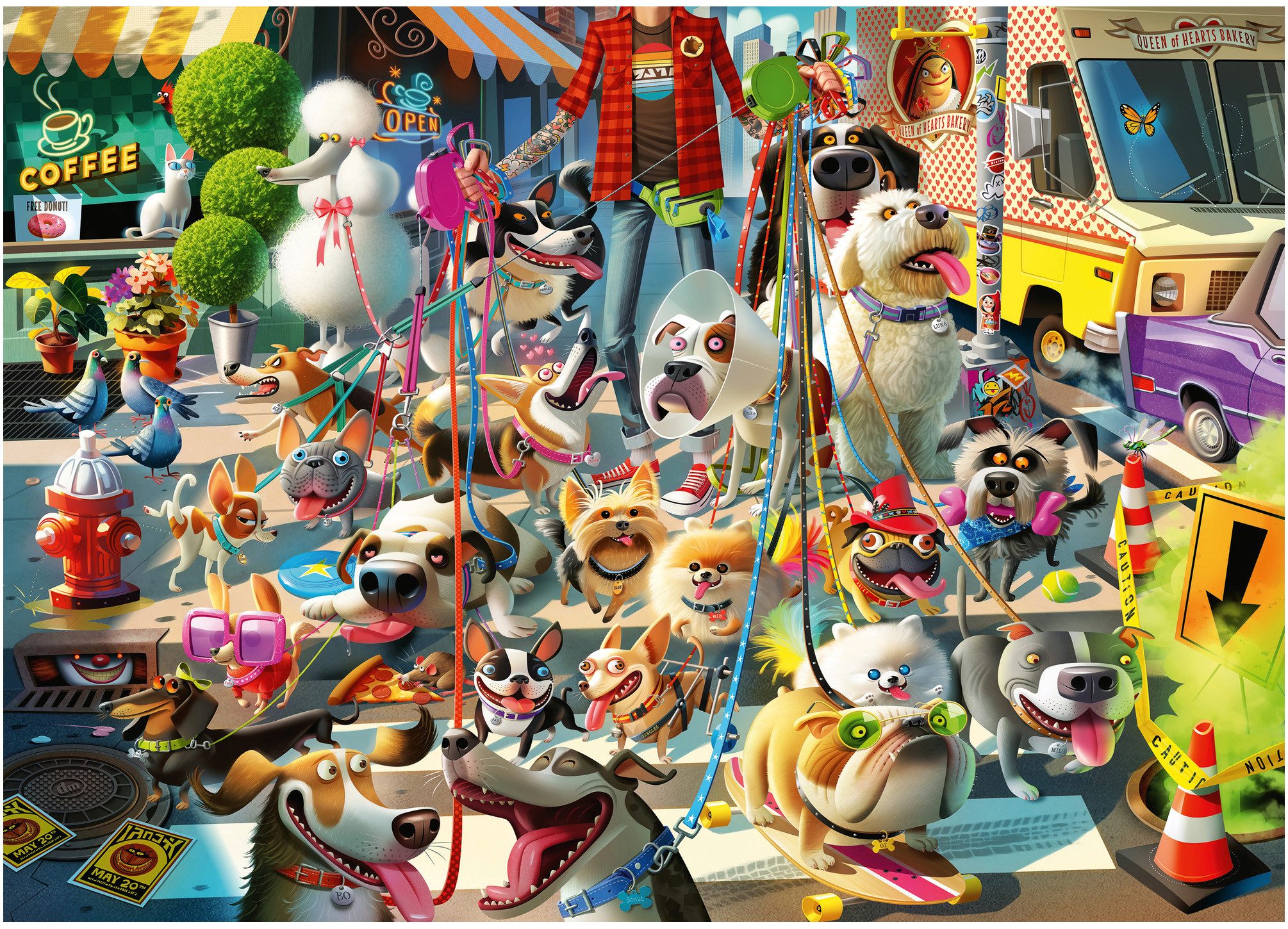 Ravensburger Puzzle Dean MacAdam: Vierbeiner auf Tour, 1000 Puzzleteile, Made in Germany