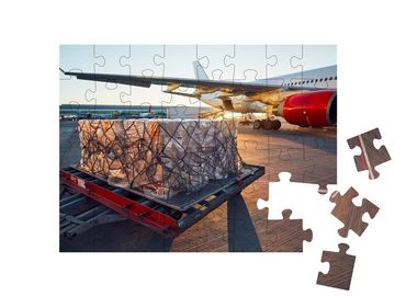 puzzleYOU Puzzle Vorbereitung eines Flugzeugs vor dem Flug, 48 Puzzleteile, puzzleYOU-Kollektionen Flughafen