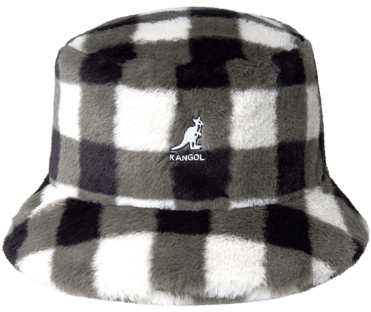 Plüsch Hat BCO20 aus Fake-Fur sz-weiß kuscheliger Bucket Kangol Fischerhut