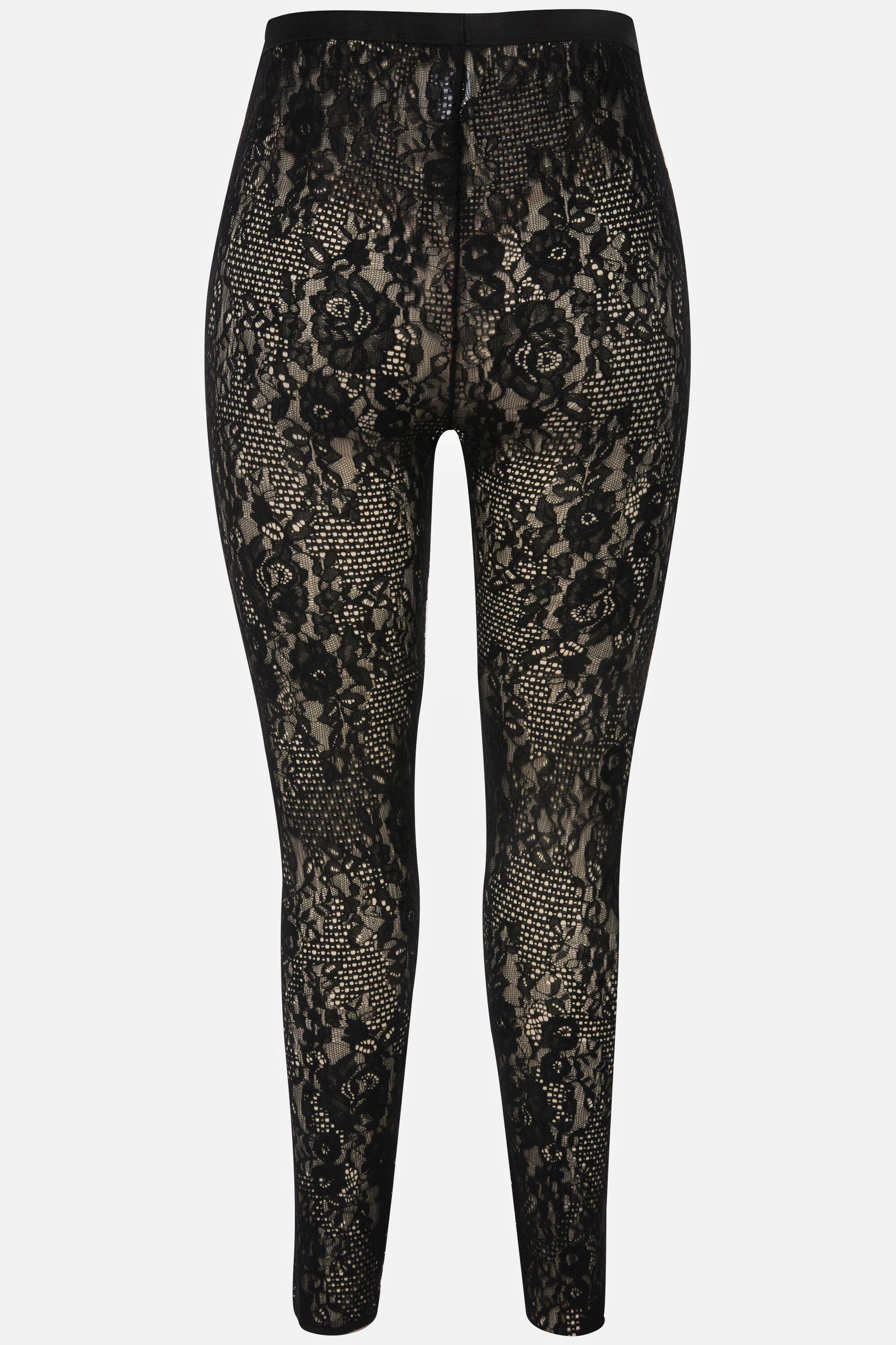 Ulla Popken Feinstrumpfhose Strumpf-Leggings Spitze