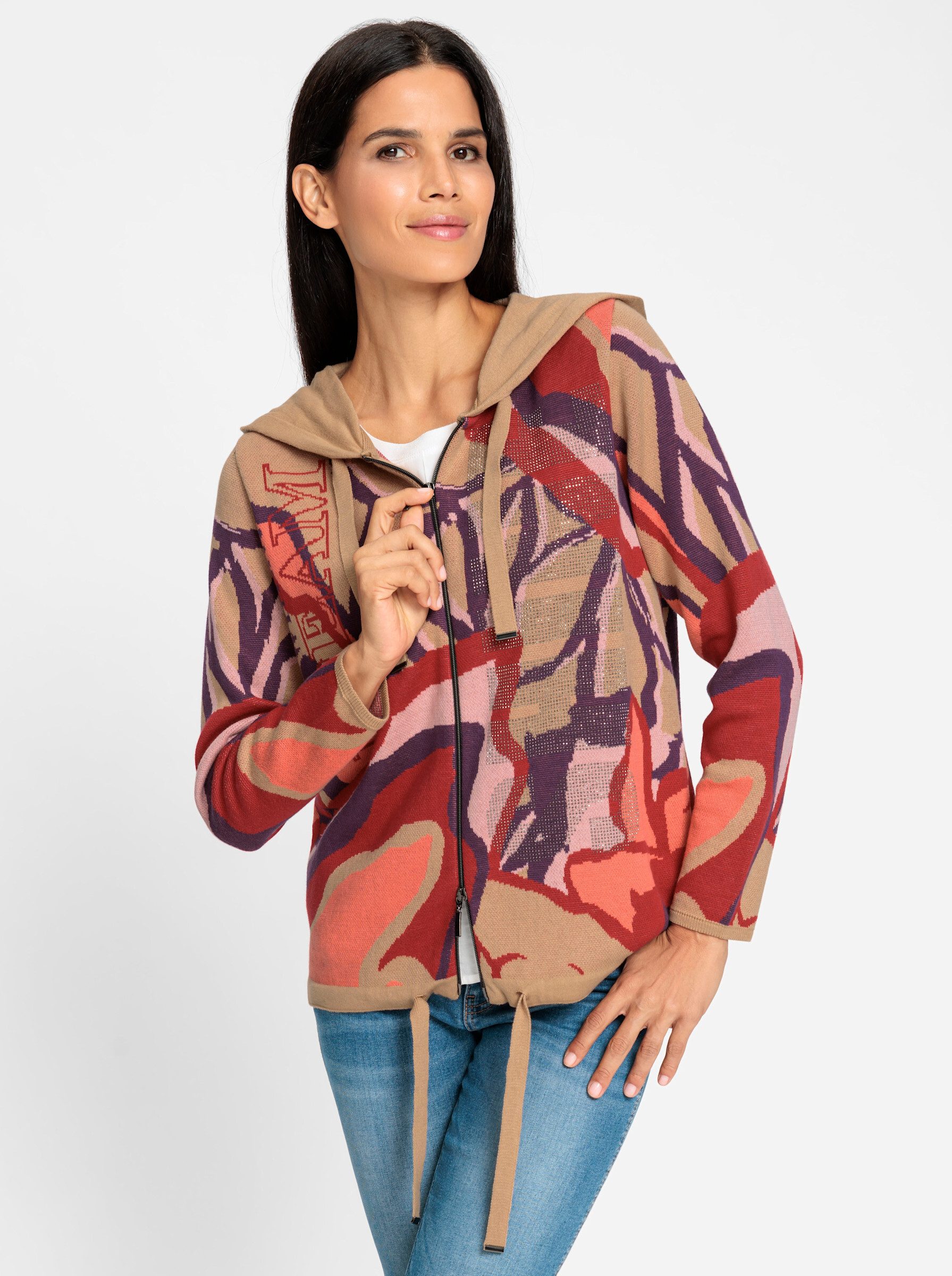Strickjacke Strickjacke Langarm Jacquard