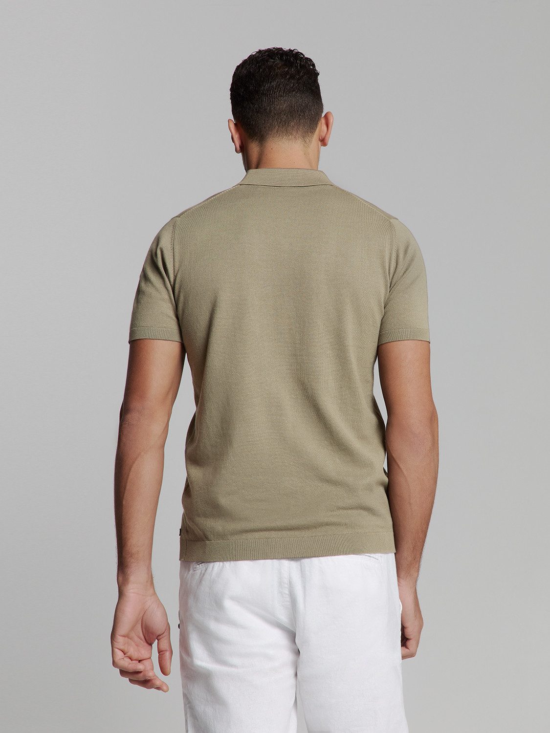 NO EXCESS Poloshirt Pullover Short Sleeve Polo V Solid