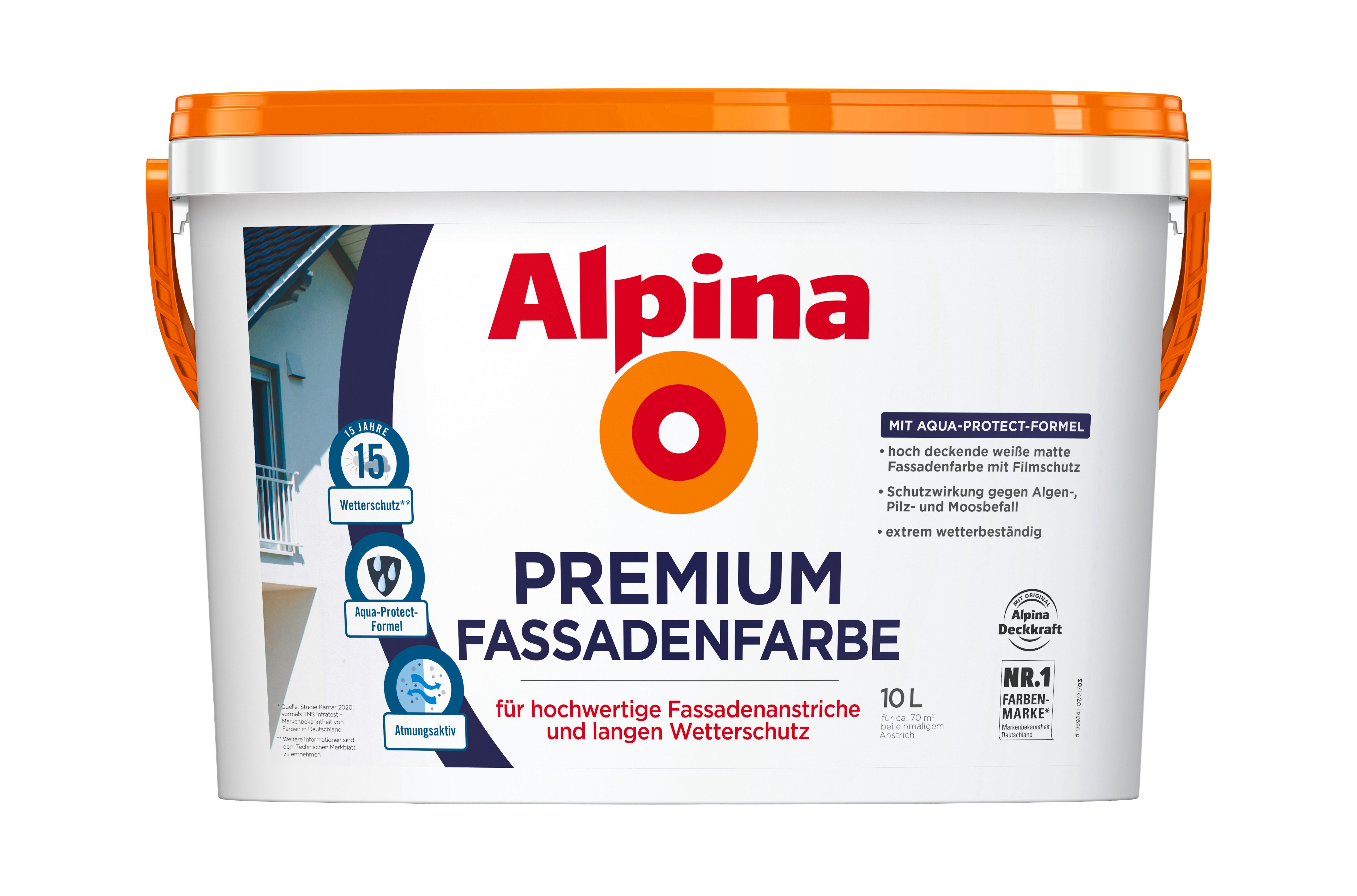 Alpina Fassadenfarbe Premium Fassadenfarbe weiß matt