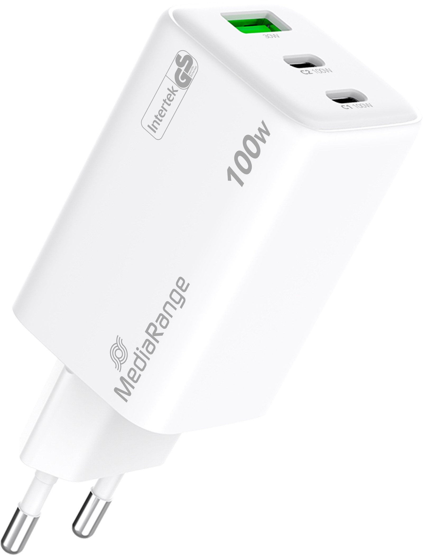 Mediarange Mediarange Ladegerät Power Adapter 100 Watt GaN USB-A + 2x USB-C USB-Ladegerät