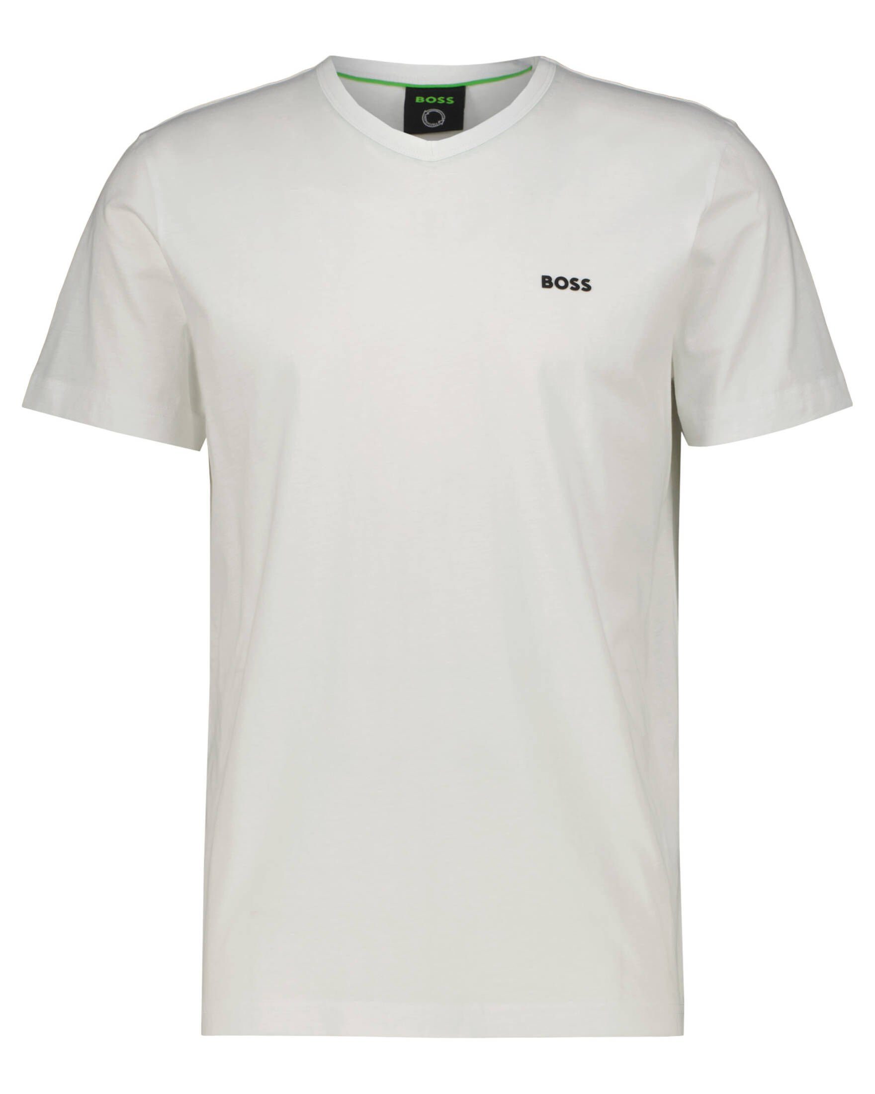 BOSS T-Shirt Herren T-Shirt TEEVN (1-tlg) weiss (10) | V-Shirts