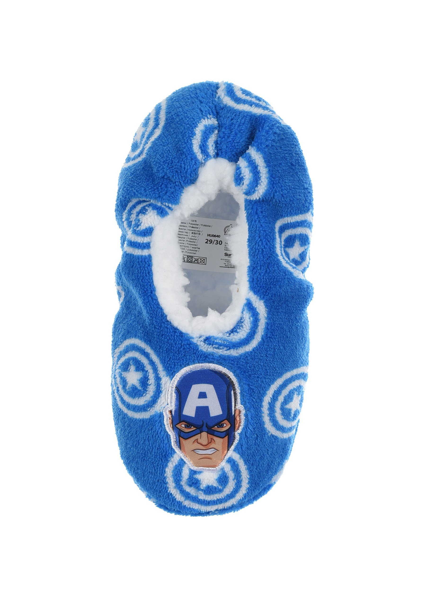 The AVENGERS Captain America Kinder Jungen Winter Pantoffeln Hausschuhe Plüsch Hausschuhe