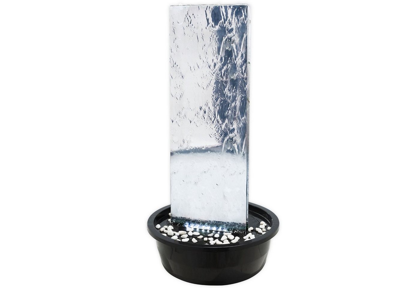 Thumbnail - Köhko Gartenbrunnen Wasserwand 23016L mit LED-Beleuchtung Höhe ca. 120 CM aus Edelstahl