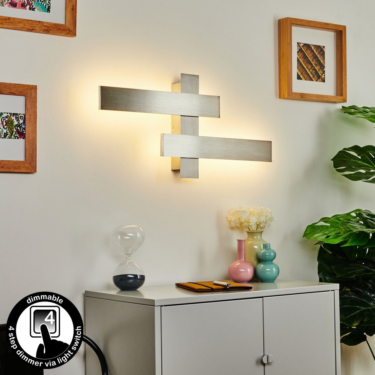 LED Flur Zimmer dimmbar Strahler hofstein Wohn Moderne Lampen Lichteffekt Wandleuchte Wand