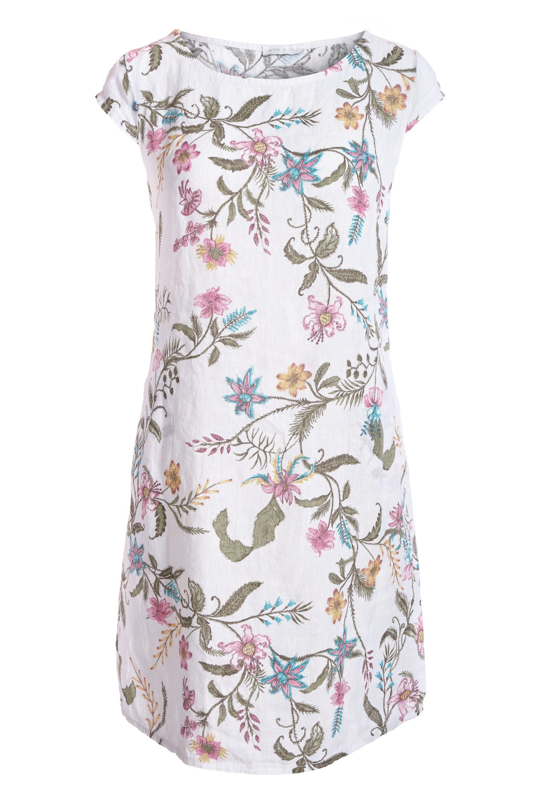 PEKIVESSA Sommerkleid Leinenkleid knielang kurzarm (Einzelartikel, 1-tlg) L günstig online kaufen