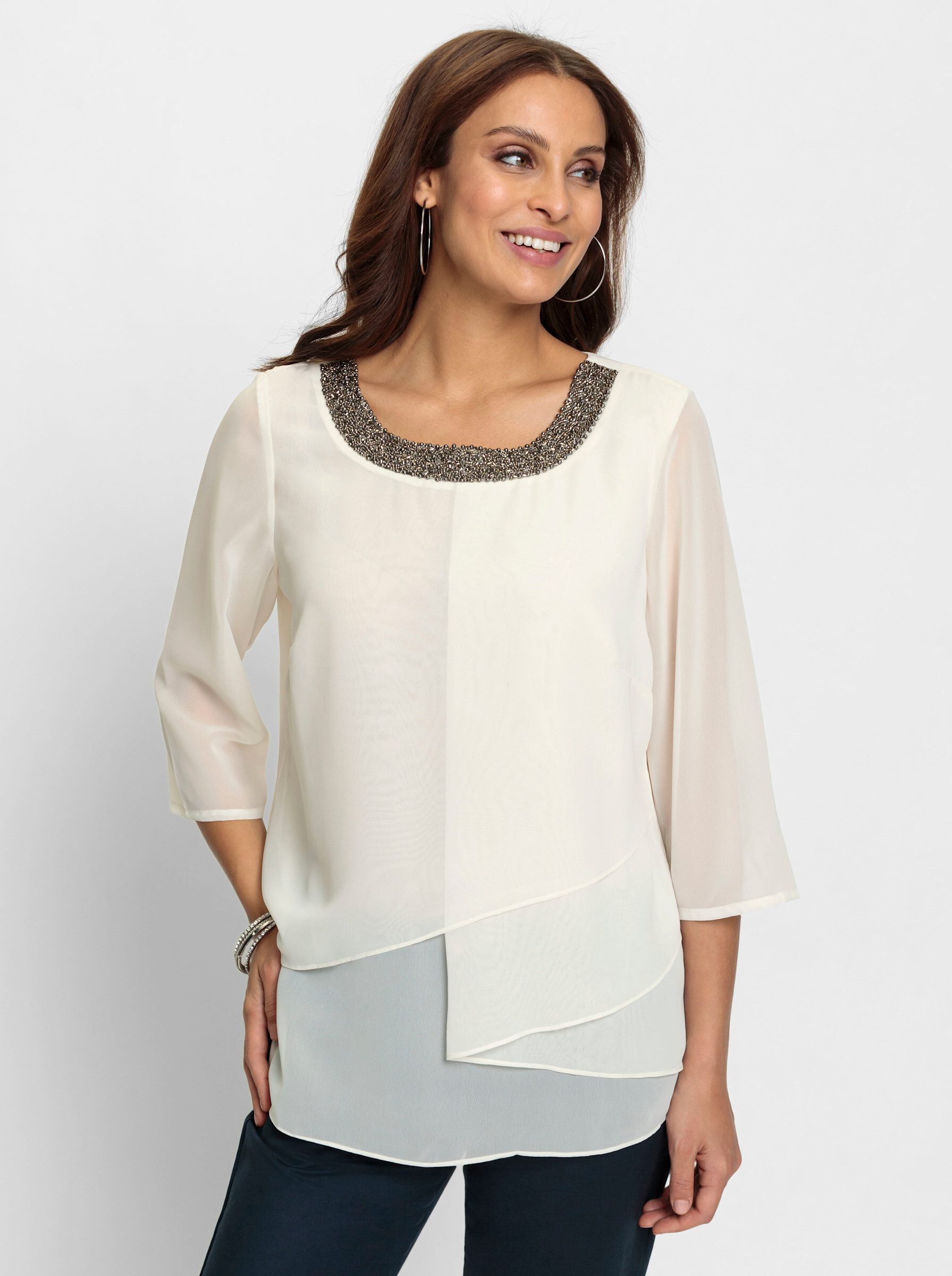 Klassische Bluse Schlupfbluse