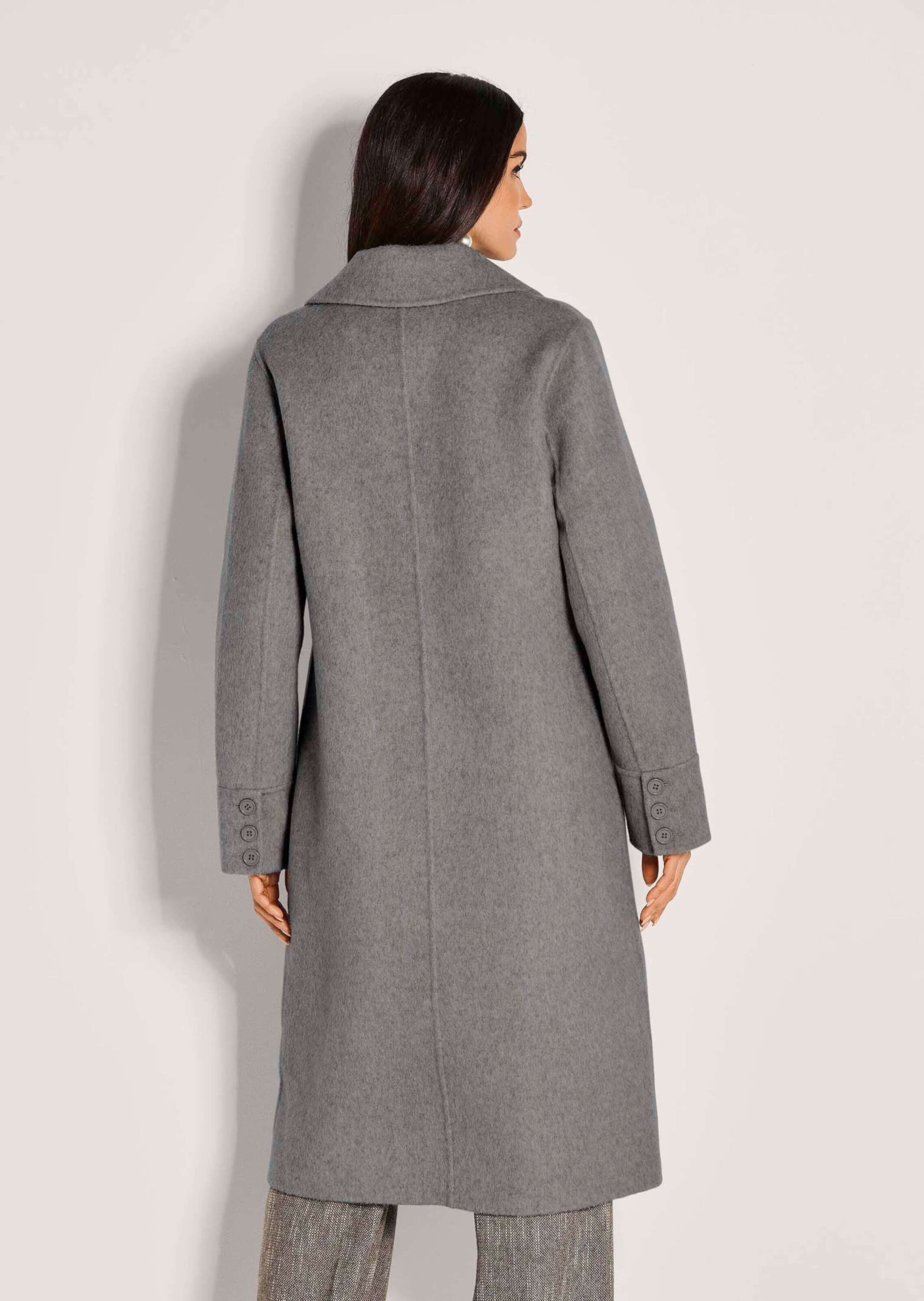 MADELEINE Kurzmantel Doubleface-Mantel mit Kaschmir Weicher Wollmix-Mantel mit Reverskragen, Druckknopfverschluss
