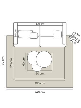 Teppich Giulia, Essenza, rechteckig, Höhe: 6 mm, sehr weicher Flor, mit Fransen