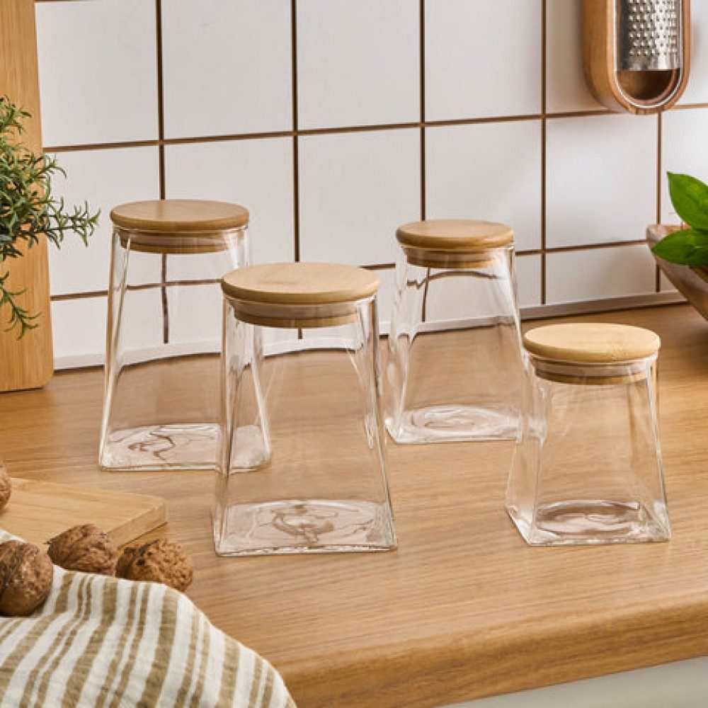 Karaca Vorratsdose Karaca Prism, 4-Teiliges Vorratsdosen Set