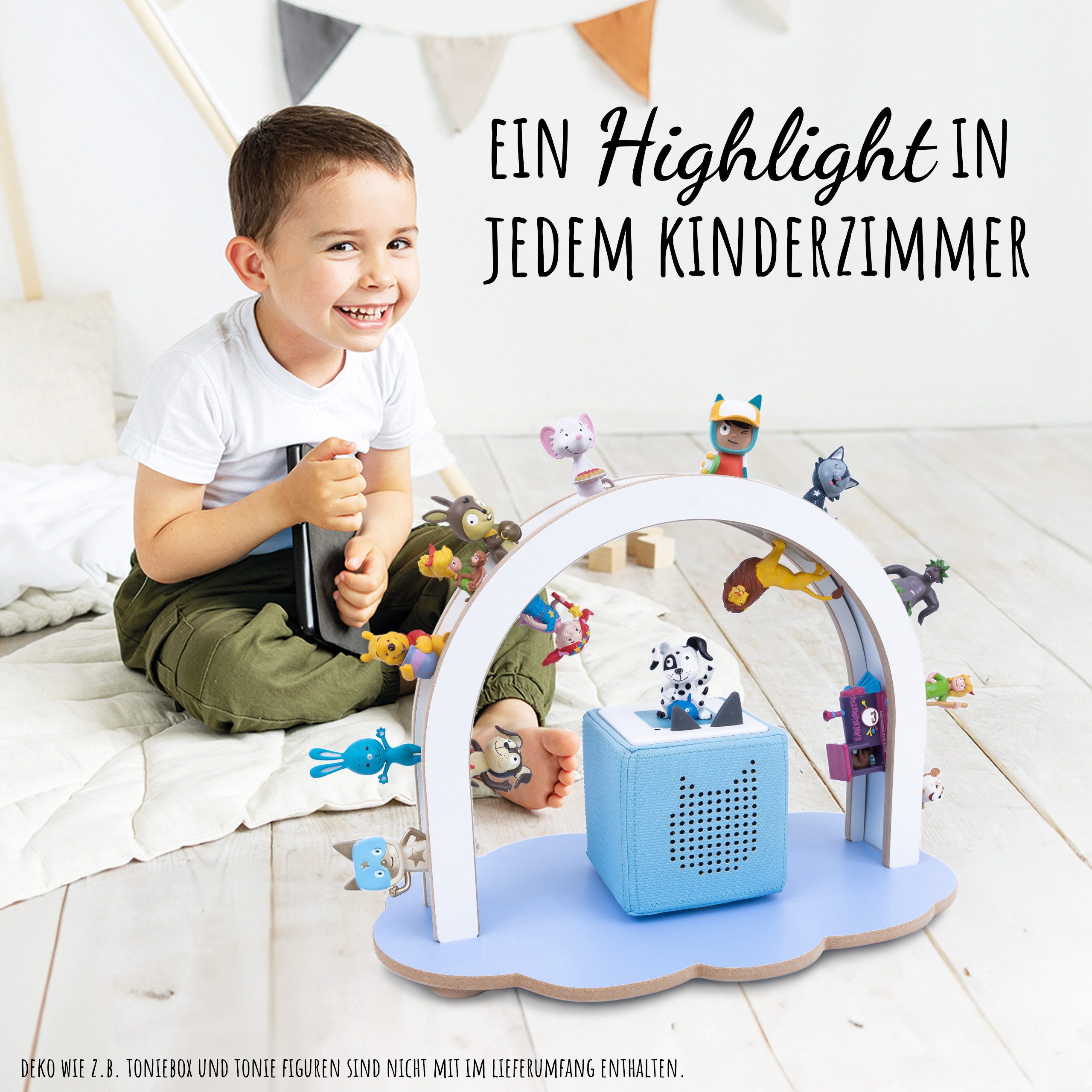 Holzura Kinderregal Das neue Tonie-Standregal – liebevoll gestaltet & praktisch zugleich