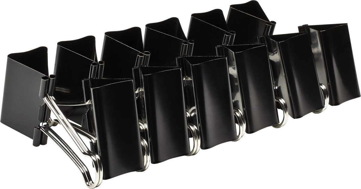 ALCO Büroklammer Foldbackklammer Metall vernickelt 51mm schwarz VE=12 Stück
