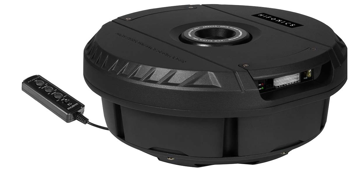 Hifonics ZRX111A 28cm Aktiv-Subwoofer Reserverad-Mulde und Felgen Auto-Subwoofer (150 W, max.: W cm)