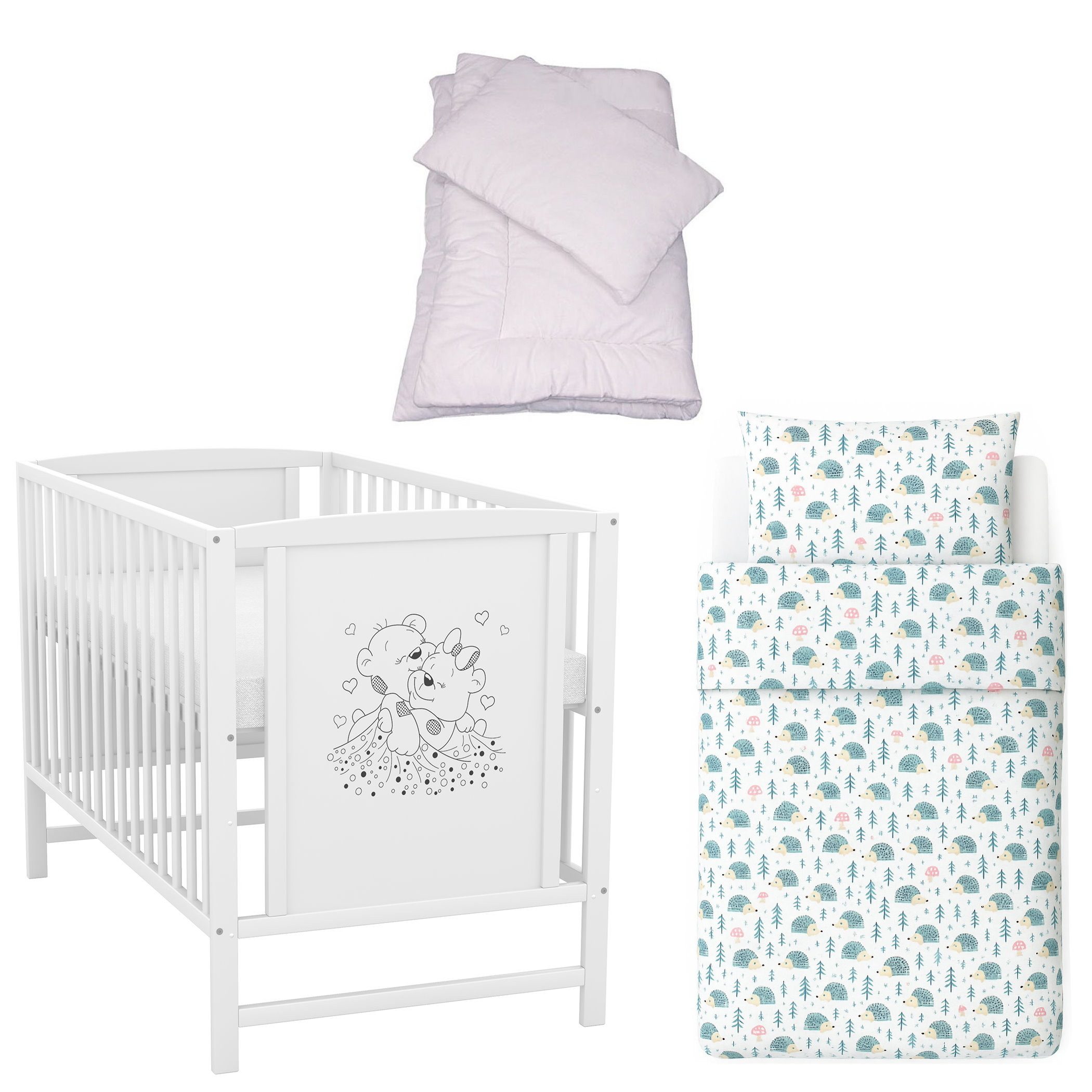 Baby-Delux Komplettbett Babybett Mia Komplettset, 7-tlg., Kinderbett 60x120 günstig online kaufen