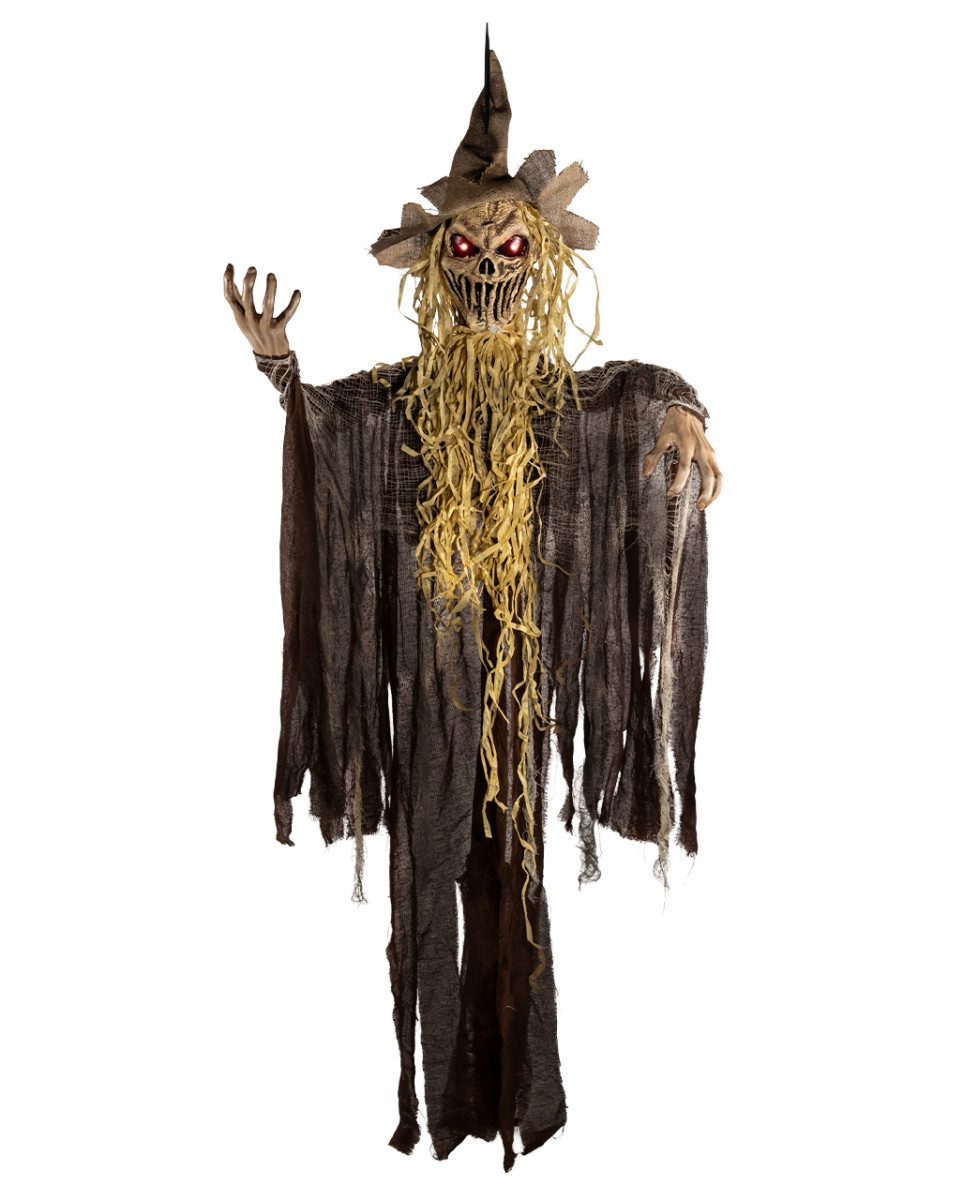 Horror-Shop Dekoobjekt Zerfledderte Vogelscheuche Halloween Animatronic 1