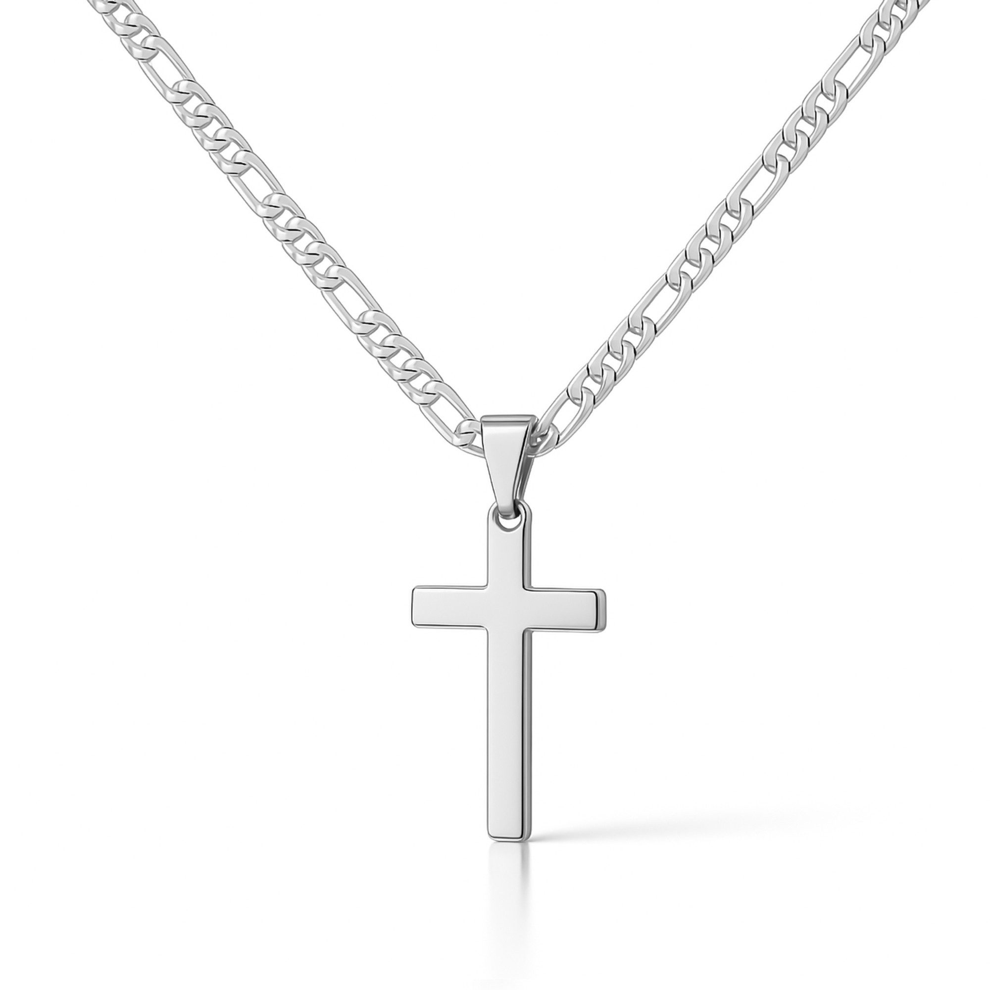 UNIQAL.de Kreuzkette UNIQAL Kreuz Halskette mit Anhänger Symbol (Edelstahl, Casual Style, Unisex, Basic, Deutsches Patent-und Markenamt), Kreuzanhänger