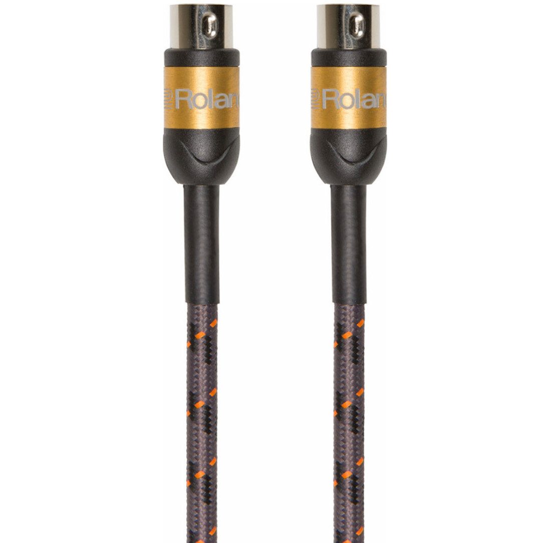 Roland Audio Roland RMIDI-G5 1,5m MIDI-Kabel Gold Serie Audio-Adapter Midi zu Midi, Hochwertige MIDI-Kabel