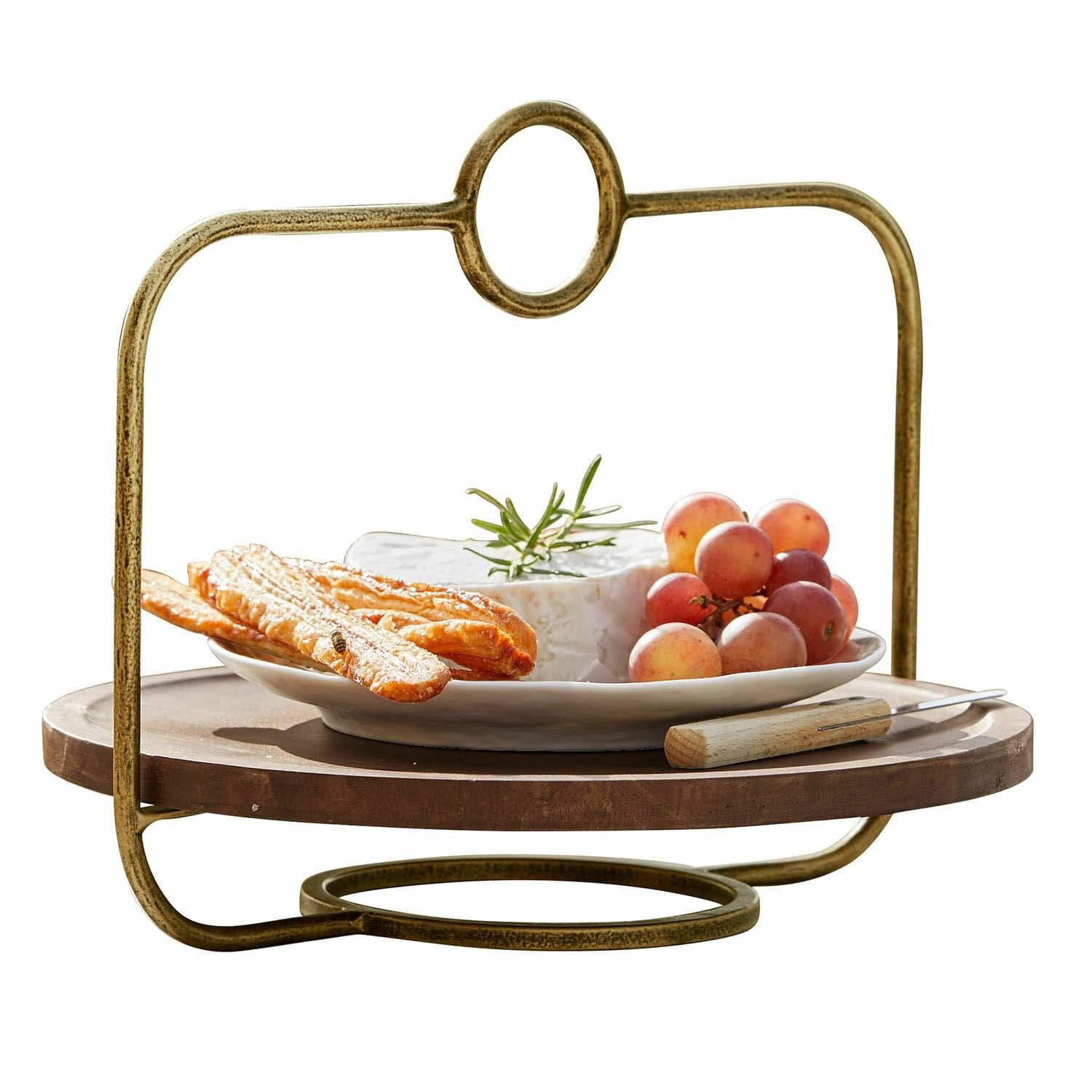 Mirabeau Etagere Etagere Vauxandre antikgold, Mangoholz (mangifera indica), Gestell: Eisen