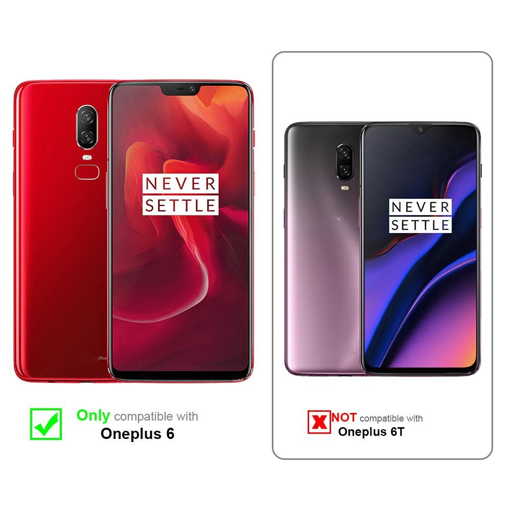 Cadorabo Handyhülle für OnePlus 6 Hülle OnePlus 6, Hülle Schutzhülle mit Standfunktion, Kartenfach und Magnetverschluss
